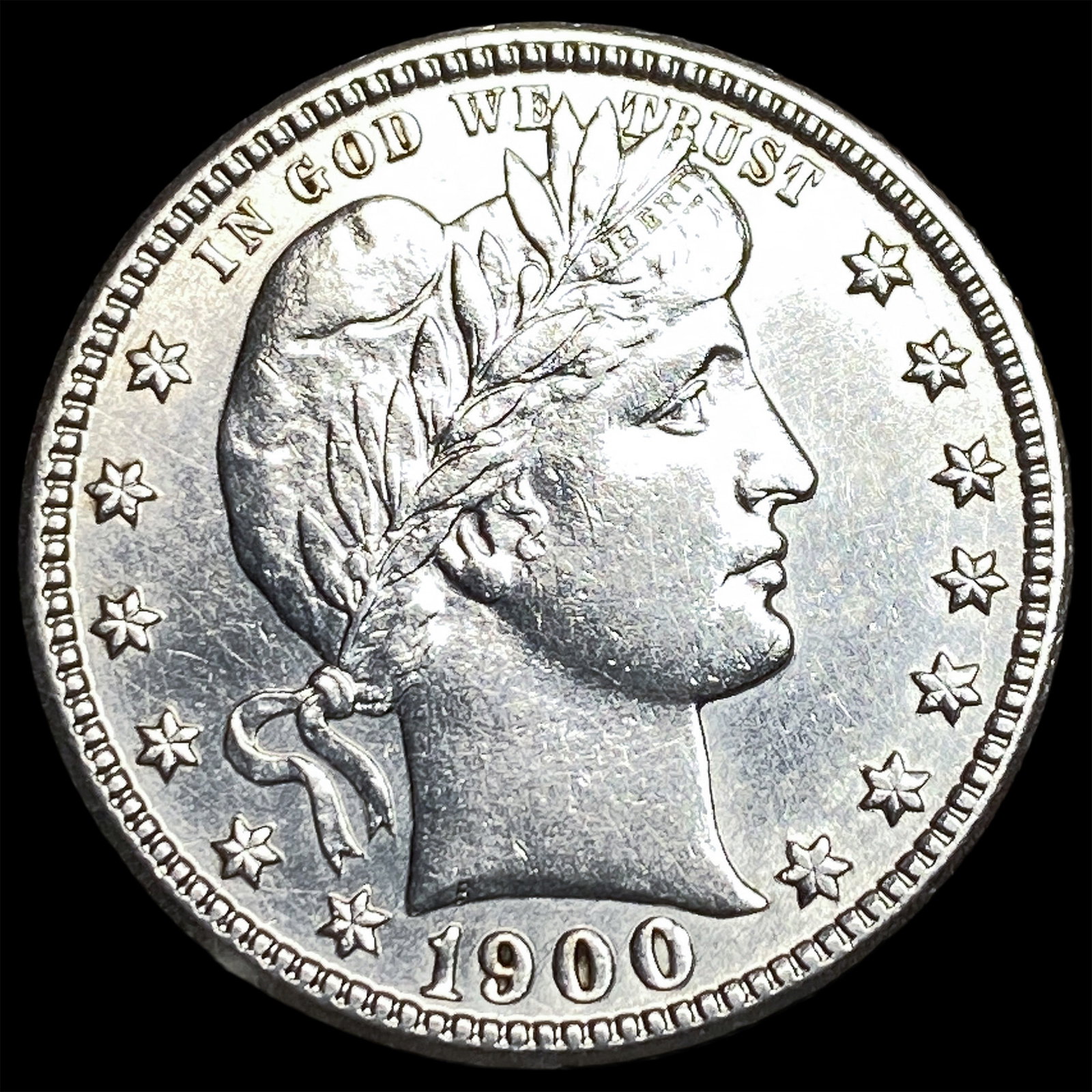 1900-S Silver Barber Quarter UNCIRCULATED (1 of 2)