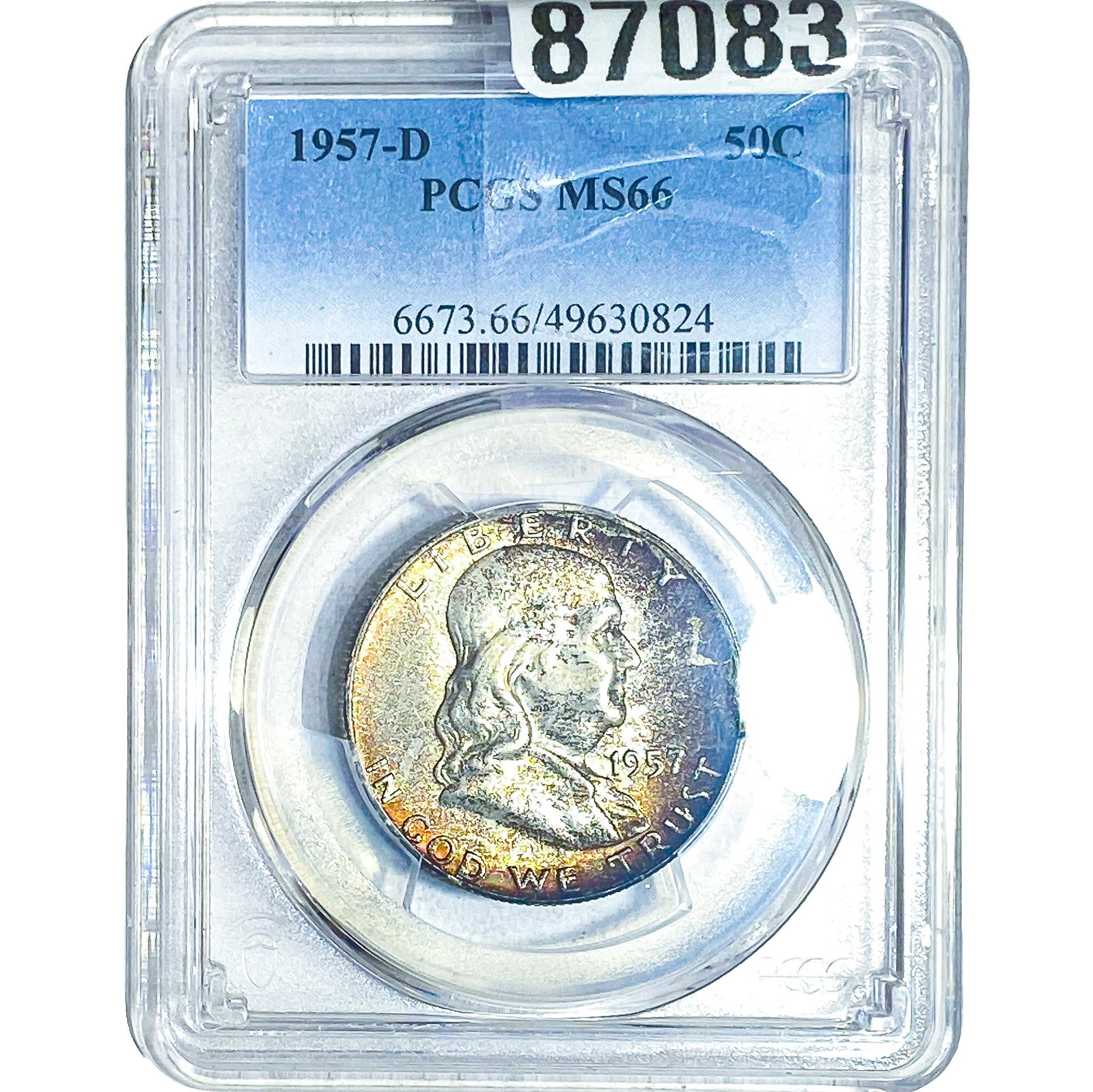 1957-D Franklin Half Dollar PCGS MS66 (1 of 2)