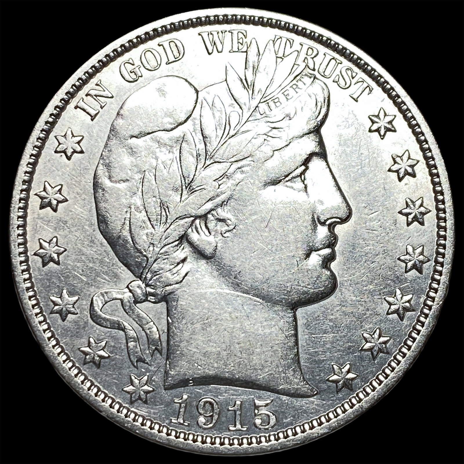 1915-D Silver Barber Half Dollar NEARLY UNCIRCULATED (1 of 2)