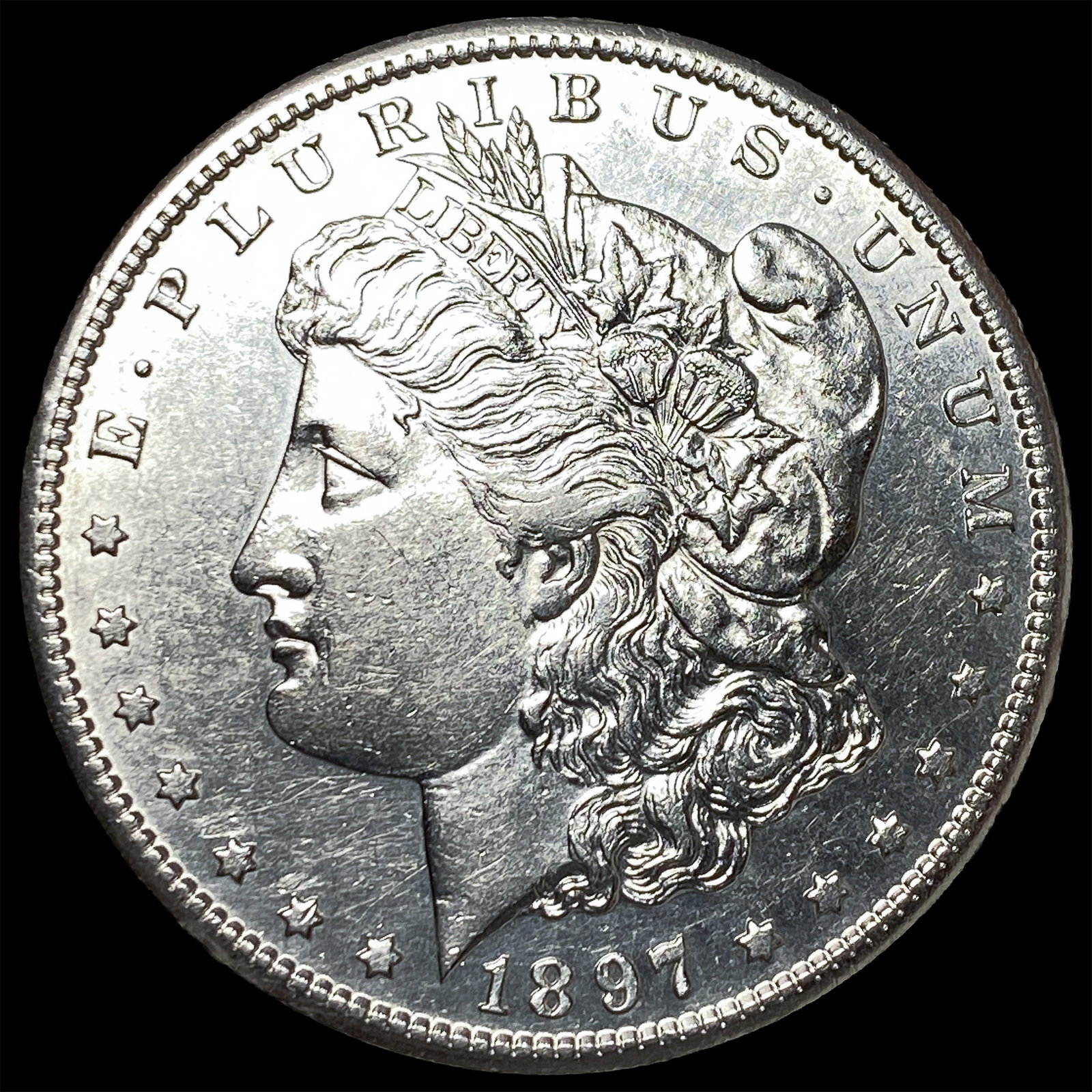 1897 Silver Morgan Dollar CHOICE AU (1 of 2)