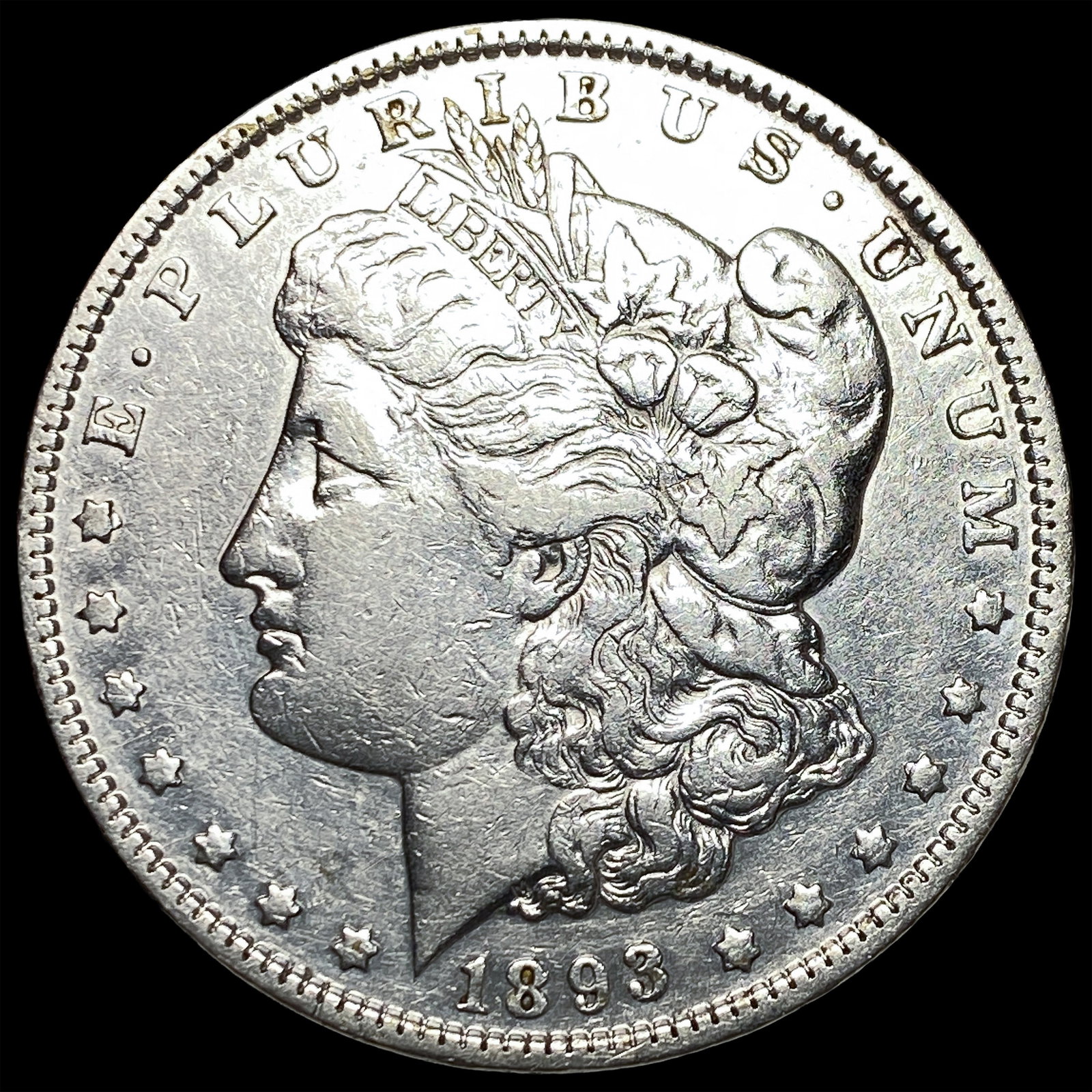 1893-S Silver Morgan Dollar NEARLY UNCIRCULATED (1 of 2)