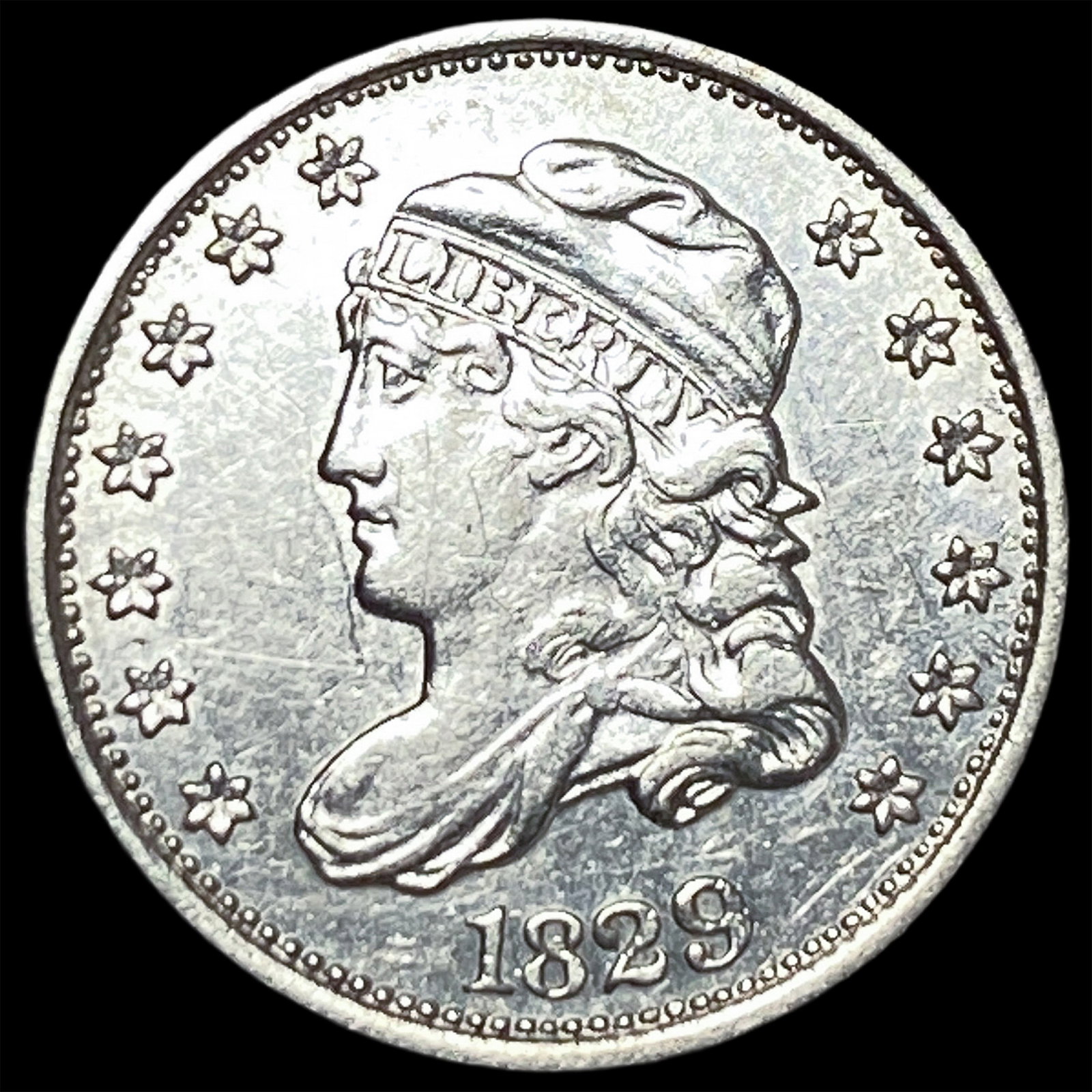 1829 Capped Bust Half Dime CLOSELY UNCIRCULATED (1 of 2)