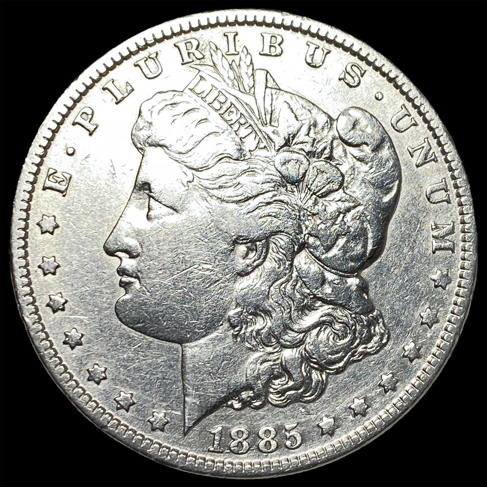 1885-S Silver Morgan Dollar LIGHTLY CIRCULATED: 1885-S Silver Morgan Dollar LIGHTLY CIRCULATED