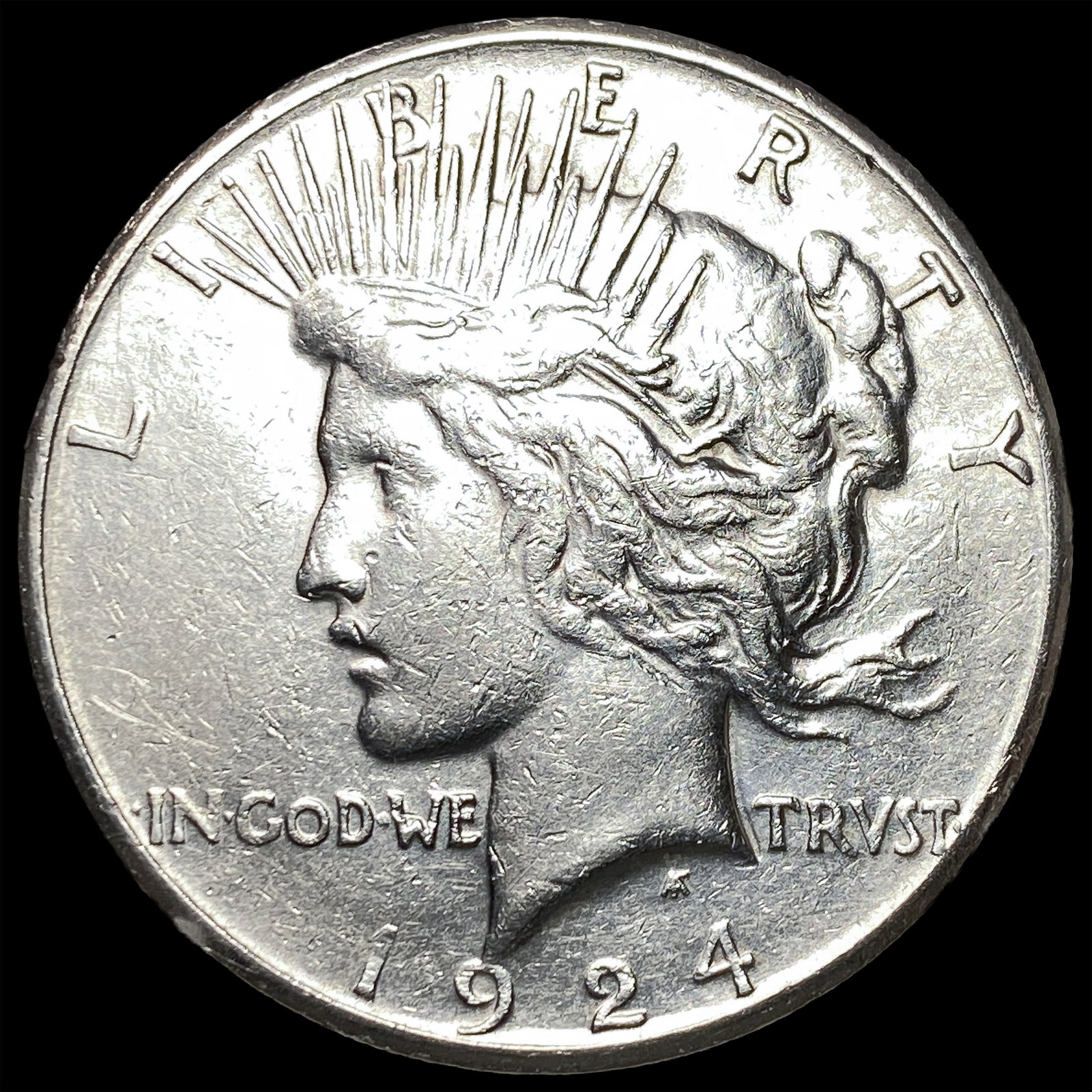 1924 Silver Peace Dollar NEARLY UNCIRCULATED: 1924 Silver Peace Dollar NEARLY UNCIRCULATED