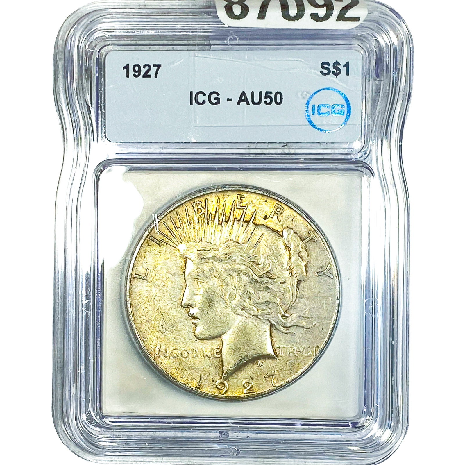 1927 Silver Peace Dollar ICG AU50 (1 of 2)