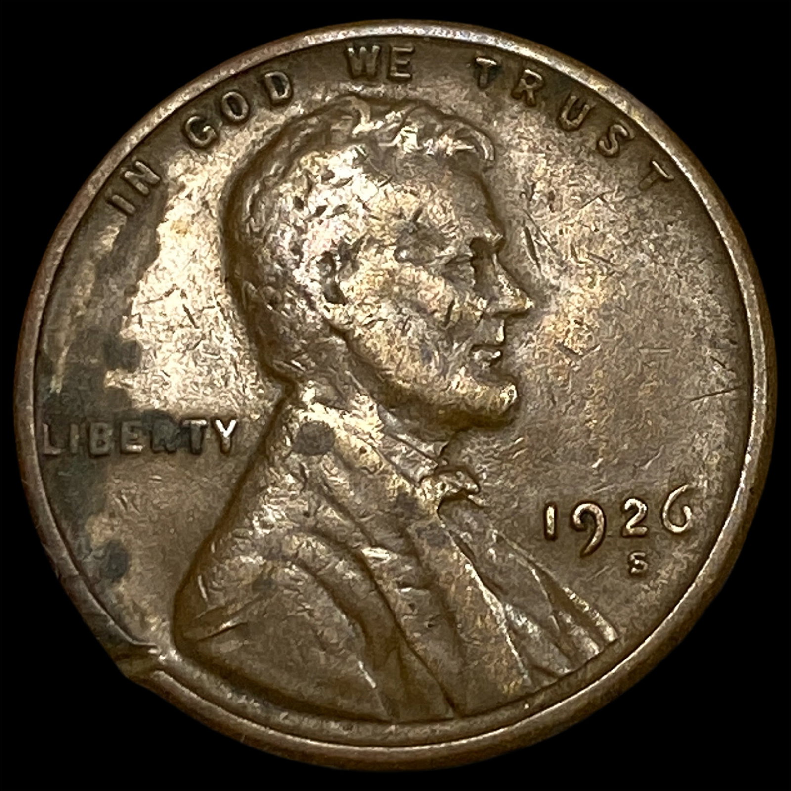 1926-S Lincoln Wheat Cent NEARLY UNCIRCULATED (1 of 2)