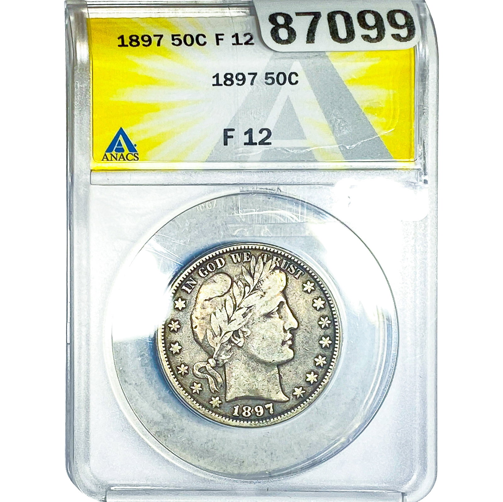 1897 Barber Half Dollar ANACS F12 (1 of 2)