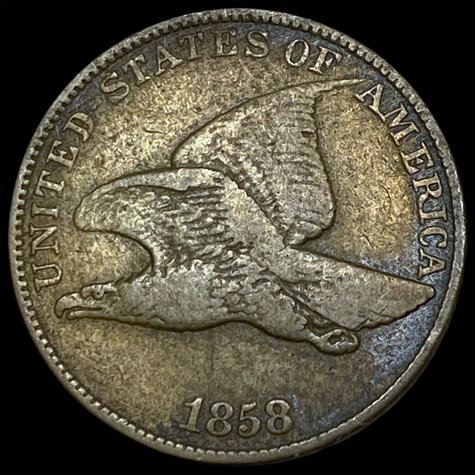 1858 Copper-Nickel Flying Eagle Cent LIGHTLY CIRCULATED: 1858 Copper-Nickel Flying Eagle Cent LIGHTLY CIRCULATED