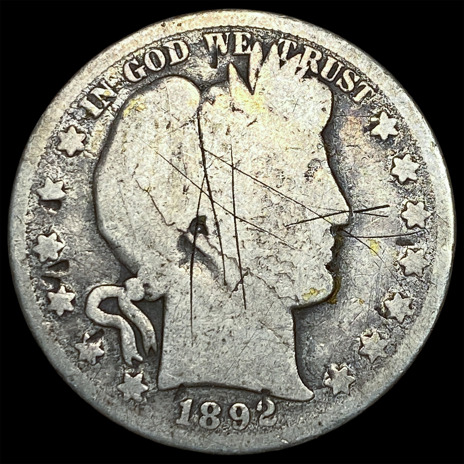 1892-S Silver Barber Half Dollar NICELY CIRCULATED (1 of 2)