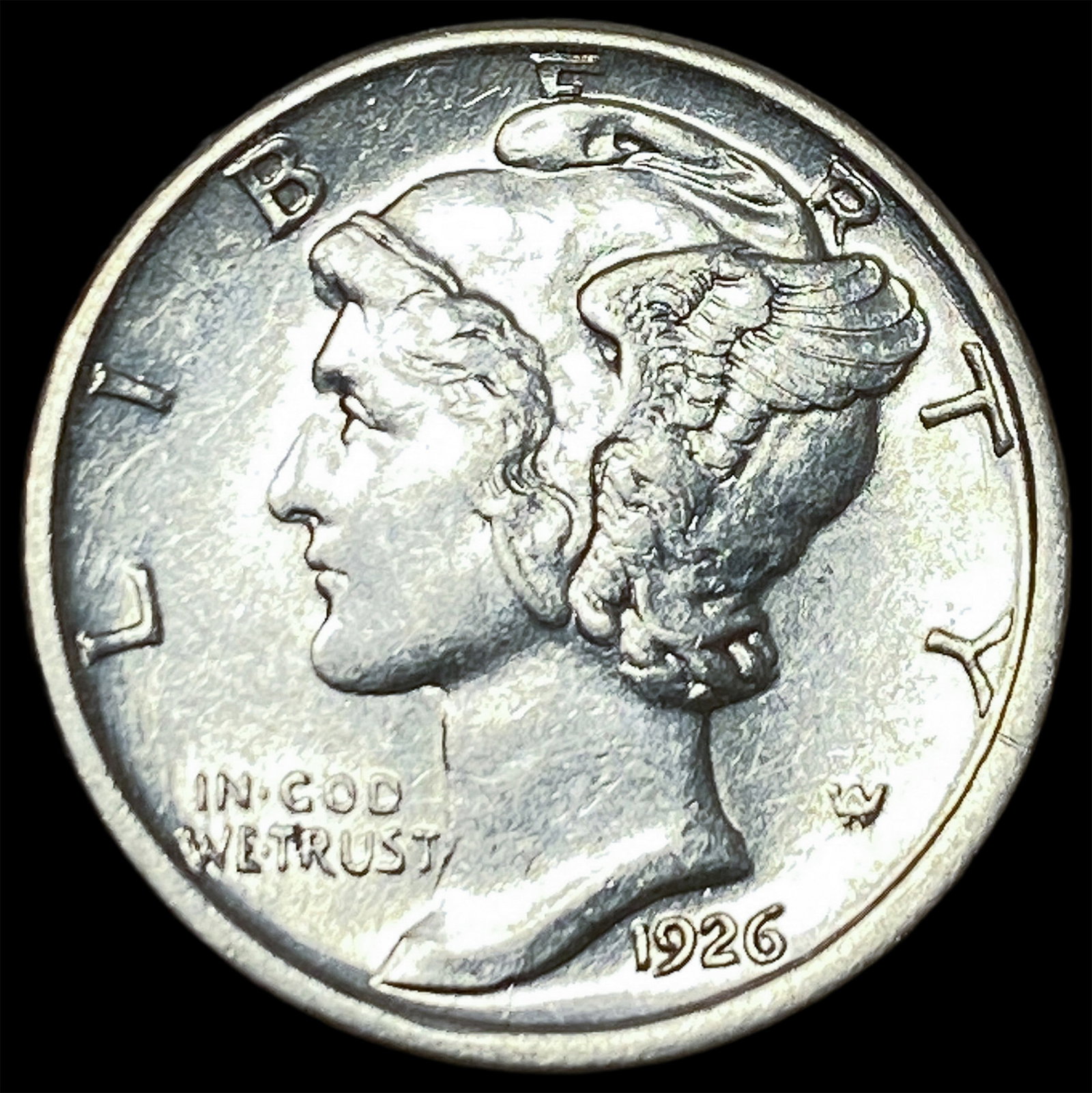 1926-D Silver Mercury Dime CLOSELY UNCIRCULATED: 1926-D Silver Mercury Dime CLOSELY UNCIRCULATED