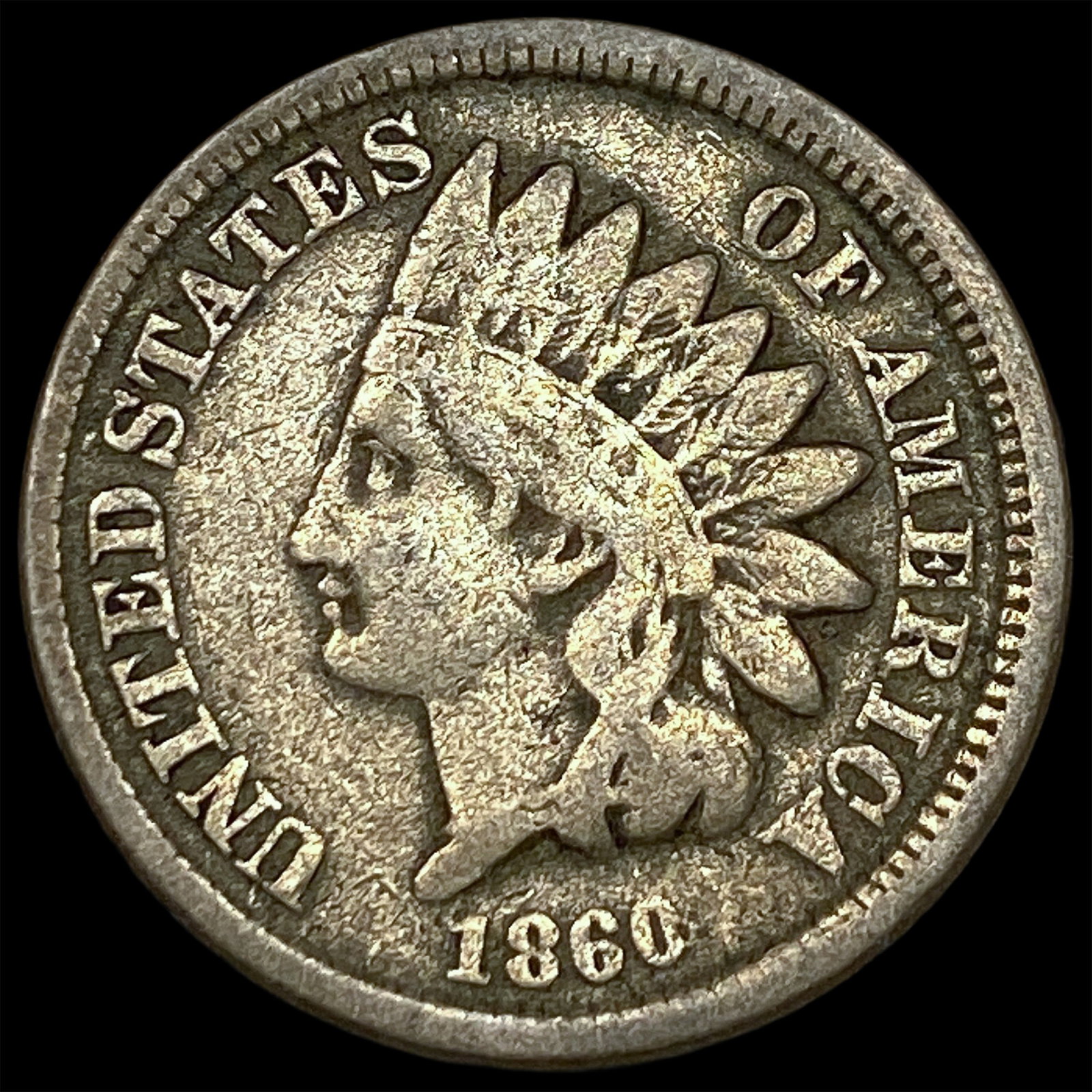 1860 Copper-Nickel Indian Head Cent LIGHTLY CIRCULATED: 1860 Copper-Nickel Indian Head Cent LIGHTLY CIRCULATED