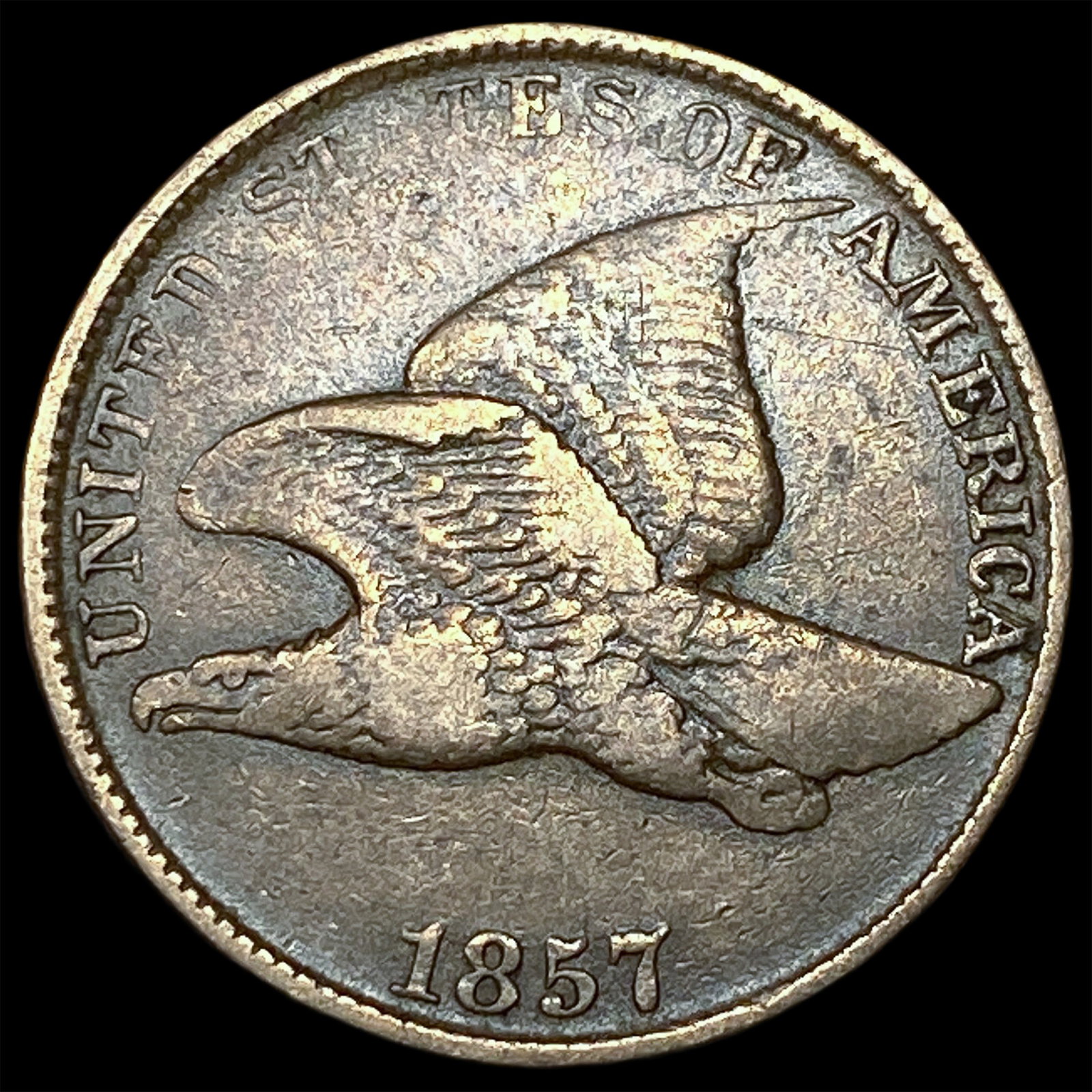 1857 Flying Eagle Cent ABOUT UNCIRCULATED (1 of 2)