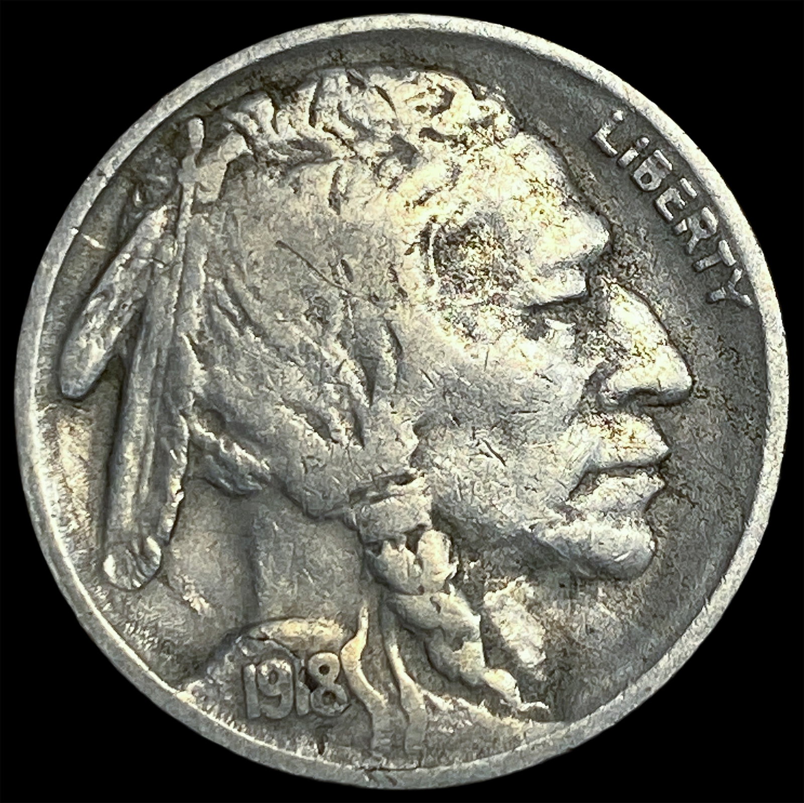 1918-S Buffalo Nickel NEARLY UNCIRCULATED (1 of 2)