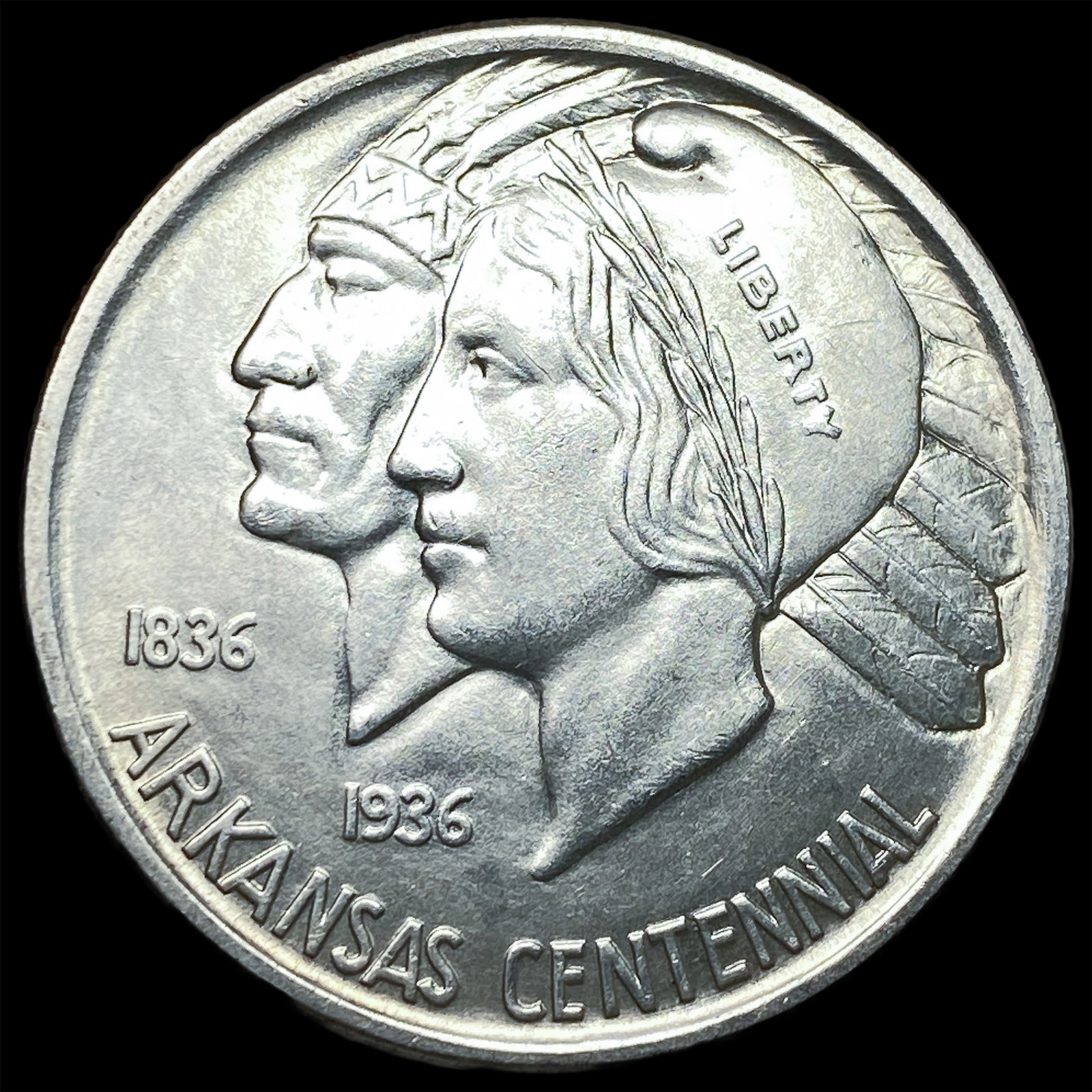 1937 Arkansas Centennial Silver Half Dollar UNCIRCULATED: 1937 Arkansas Centennial Silver Half Dollar UNCIRCULATED