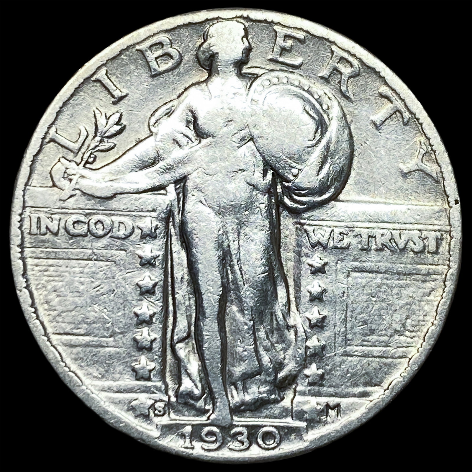 1930-S Silver Standing Liberty Quarter LIGHTLY CIRCULATED (1 of 2)