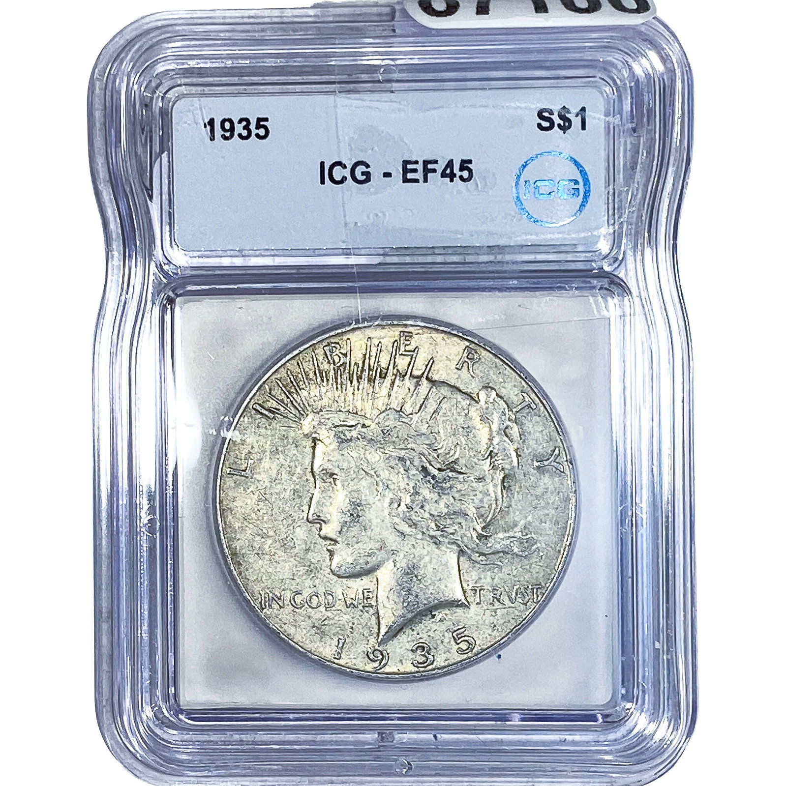 1935 Silver Peace Dollar ICG EF45 (1 of 2)