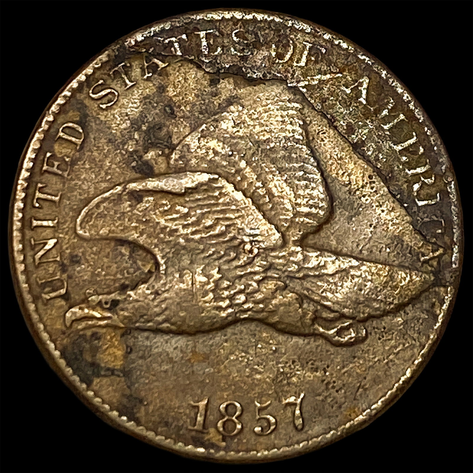 1857 Flying Eagle Cent CLOSELY UNCIRCULATED: 1857 Flying Eagle Cent CLOSELY UNCIRCULATED