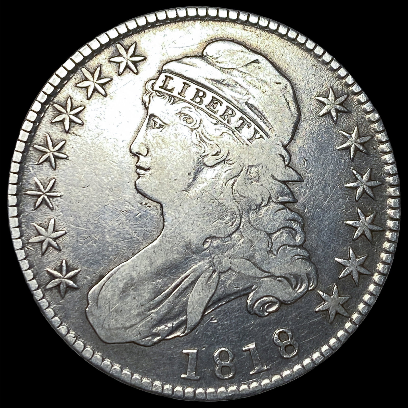 1818 Capped Bust Half Dollar ABOUT UNCIRCULATED (1 of 2)