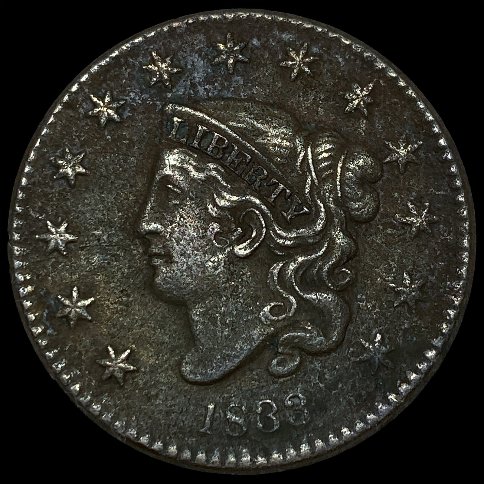1833 Coronet Head Large Cent HIGH GRADE (1 of 2)