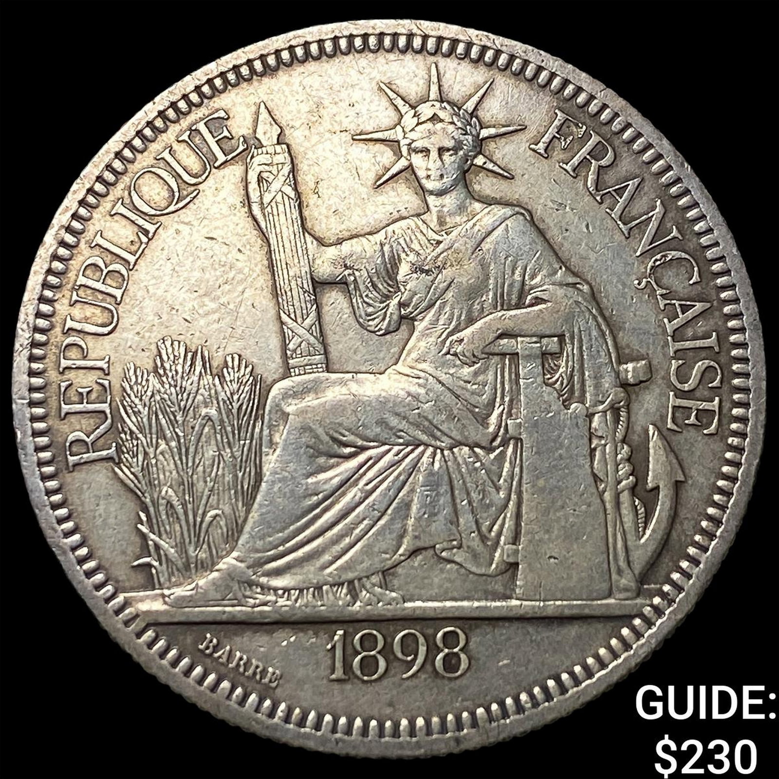 1898 French Indo-China .7813oz Silver Piastre (1 of 2)