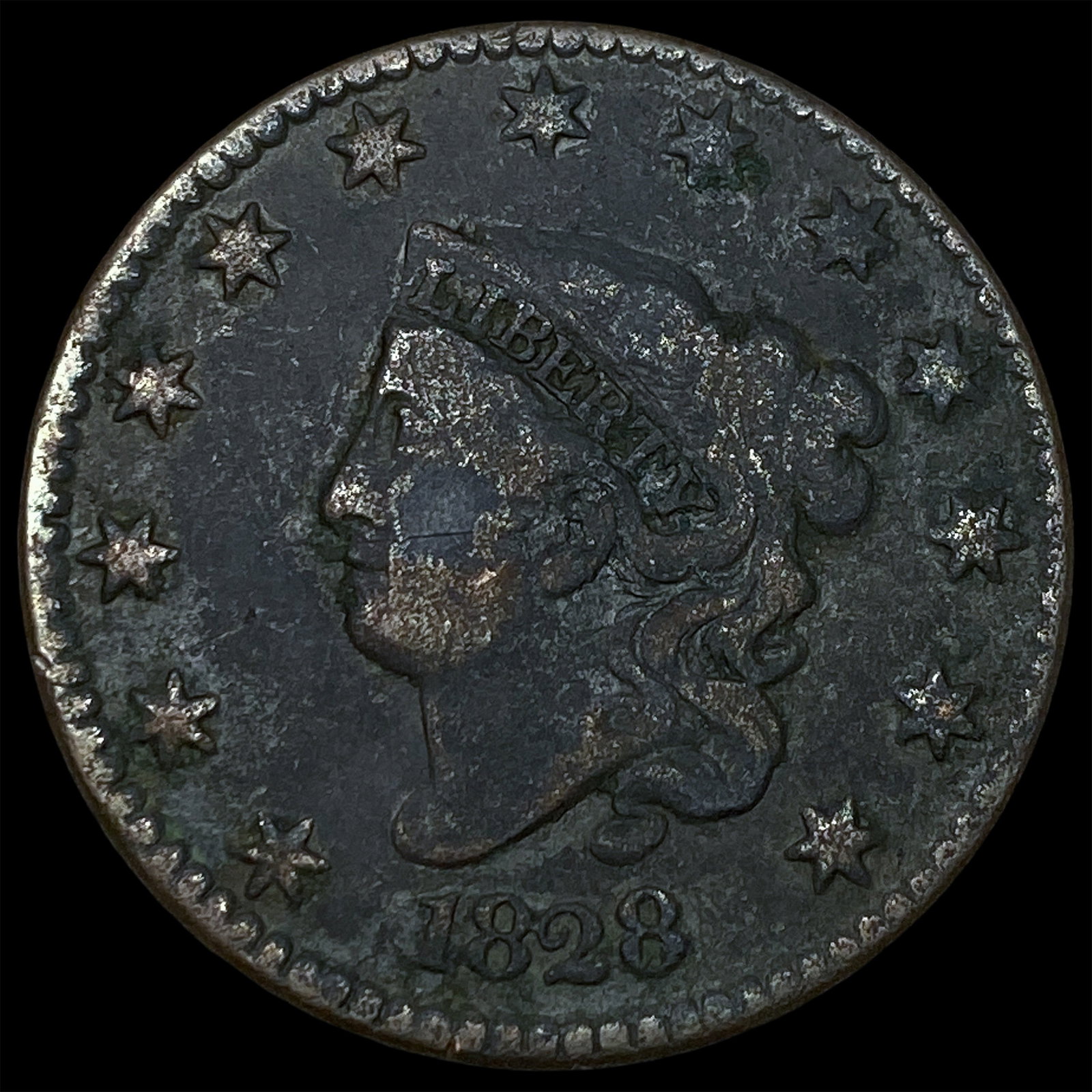 1828 Coronet Head Large Cent LIGHTLY CIRCULATED (1 of 2)