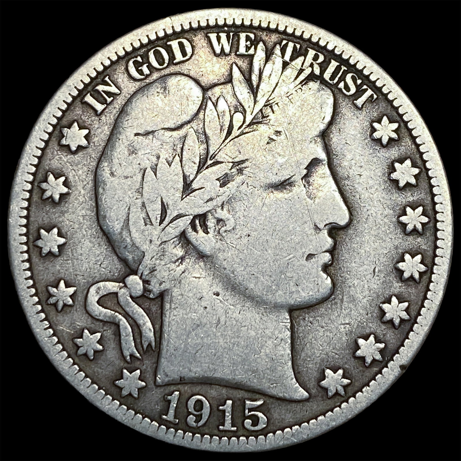 1915-S Silver Barber Half Dollar LIGHTLY CIRCULATED (1 of 2)