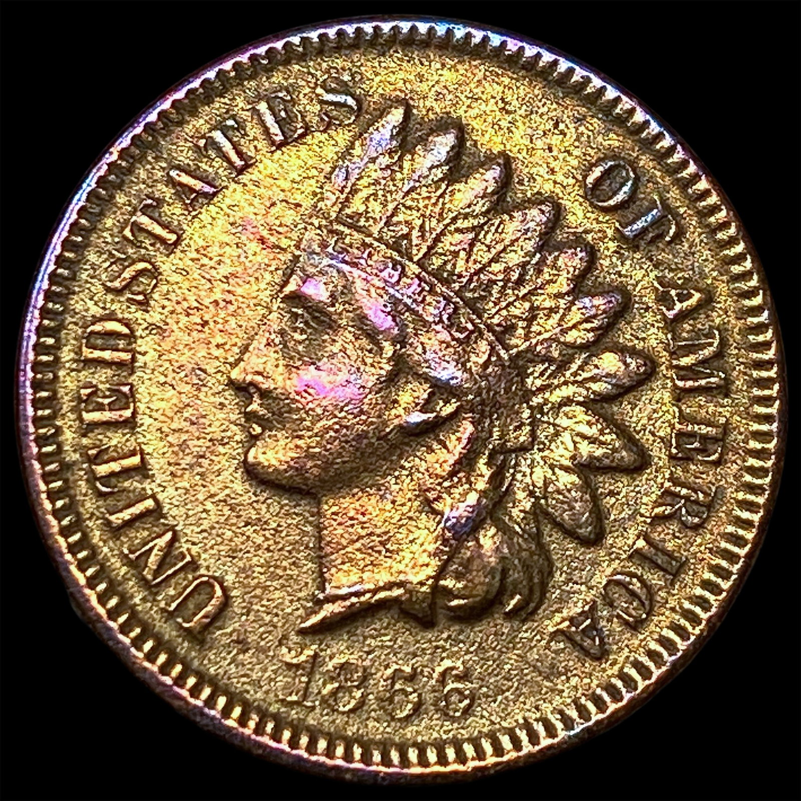 1856 Indian Head Cent Pattern CLOSELY UNCIRCULATED (1 of 2)
