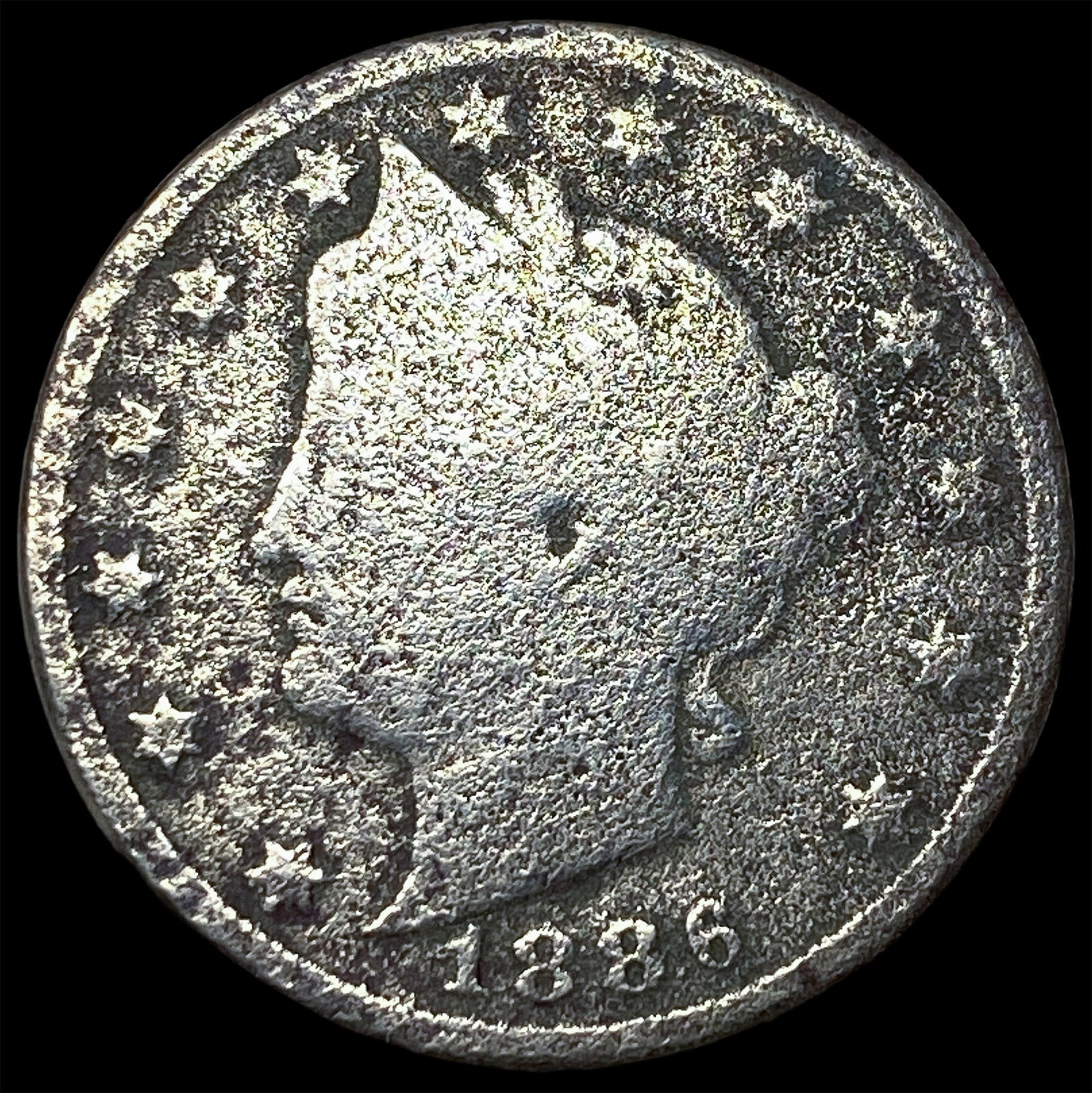1886 Liberty Head Nickel (No Cents) NICELY CIRCULATED: 1886 Liberty Head Nickel (No Cents) NICELY CIRCULATED