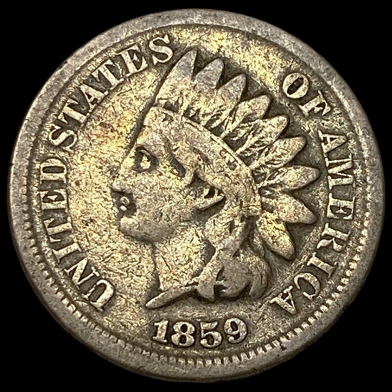 1859 Copper-Nickel Indian Head Cent LIGHTLY CIRCULATED: 1859 Copper-Nickel Indian Head Cent LIGHTLY CIRCULATED
