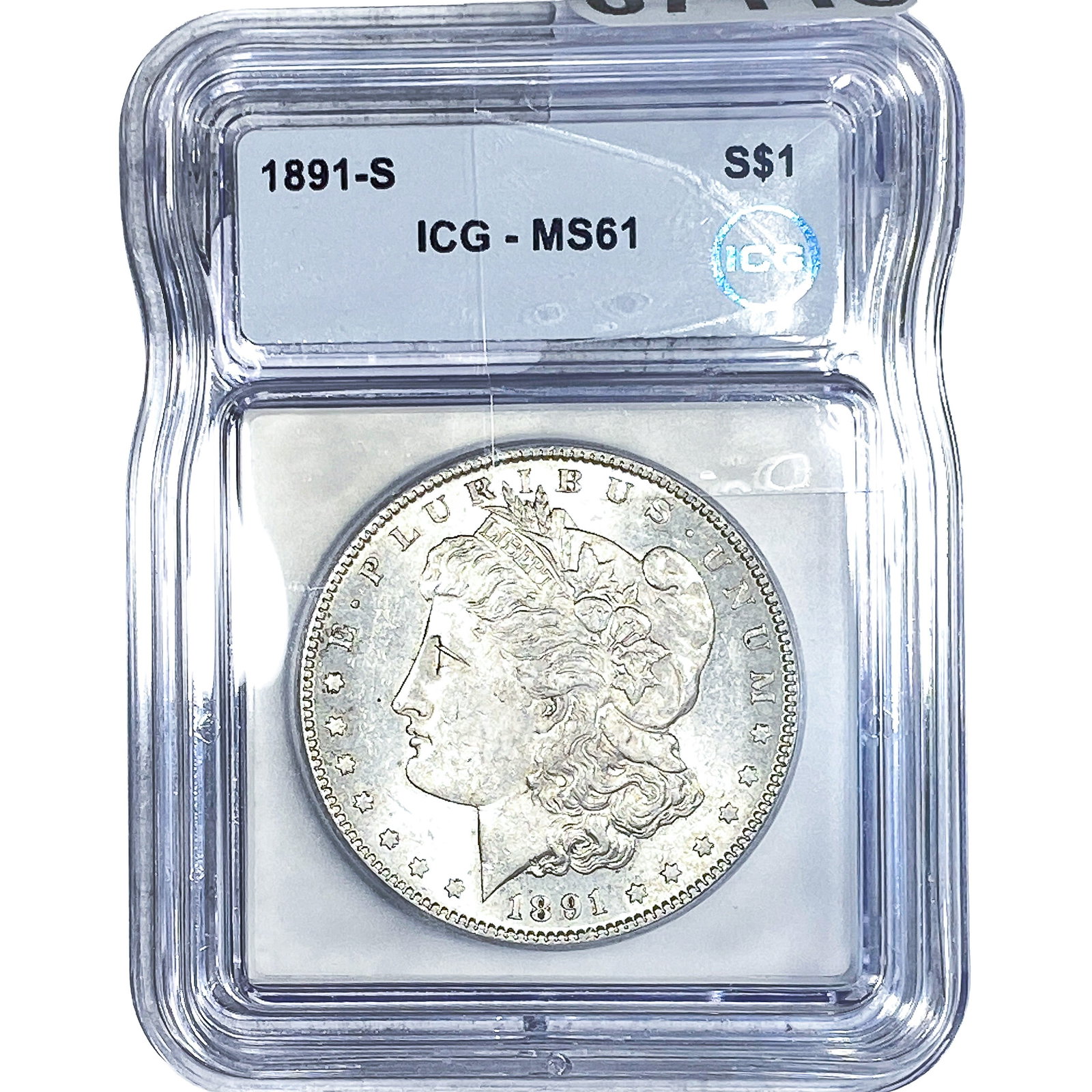 1891-S Morgan Silver Dollar ICG MS61 (1 of 2)