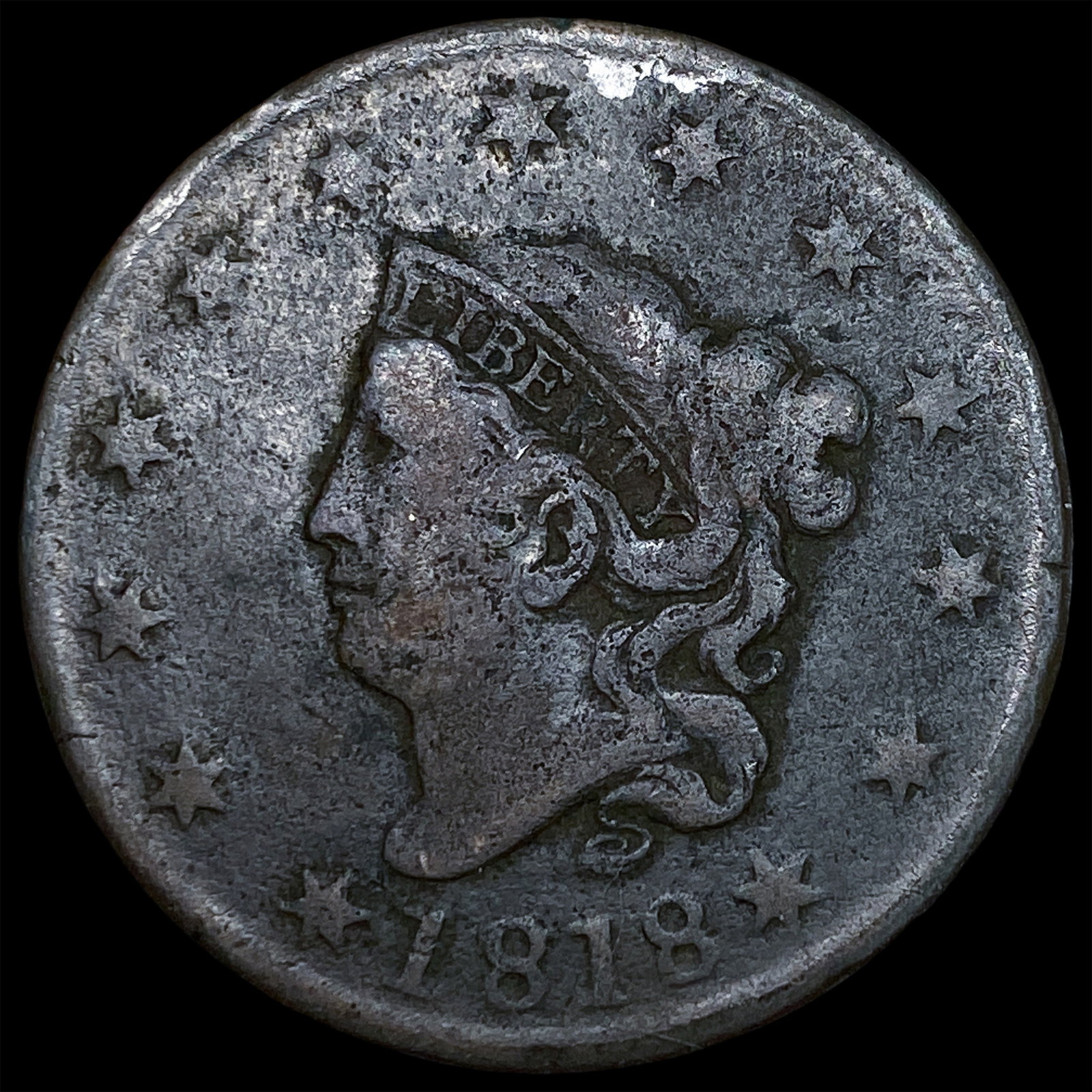 1818 Coronet Head Large Cent LIGHTLY CIRCULATED (1 of 2)