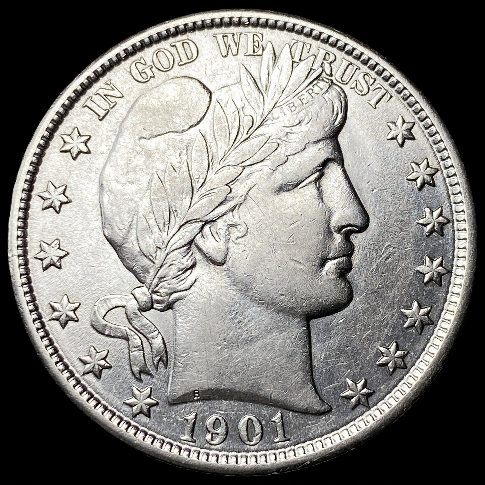 1901 Silver Barber Half Dollar CLOSELY UNCIRCULATED (1 of 2)