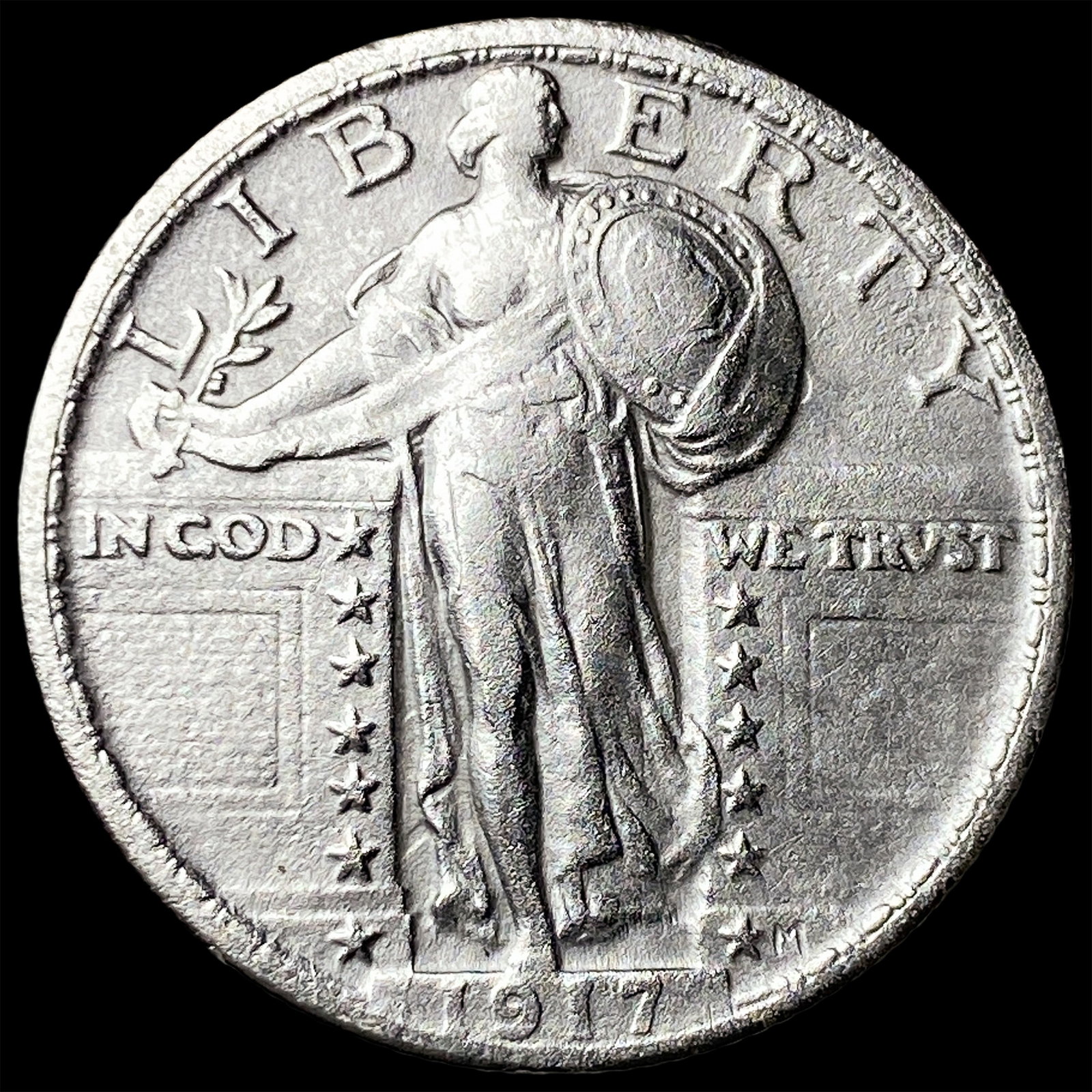 1917 Type 1 Standing Liberty Quarter NEARLY UNCIRCULATED (1 of 2)