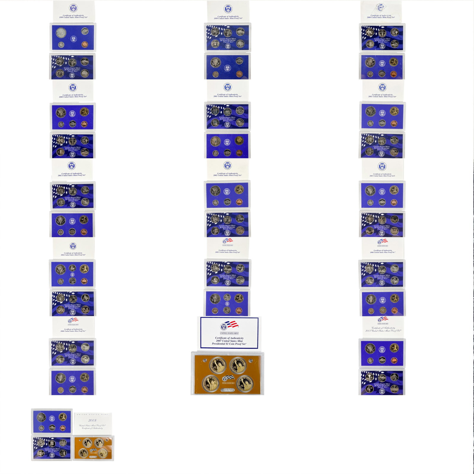 [15] 1999-2008 U.S. Mint Proof Set (1 of 2)