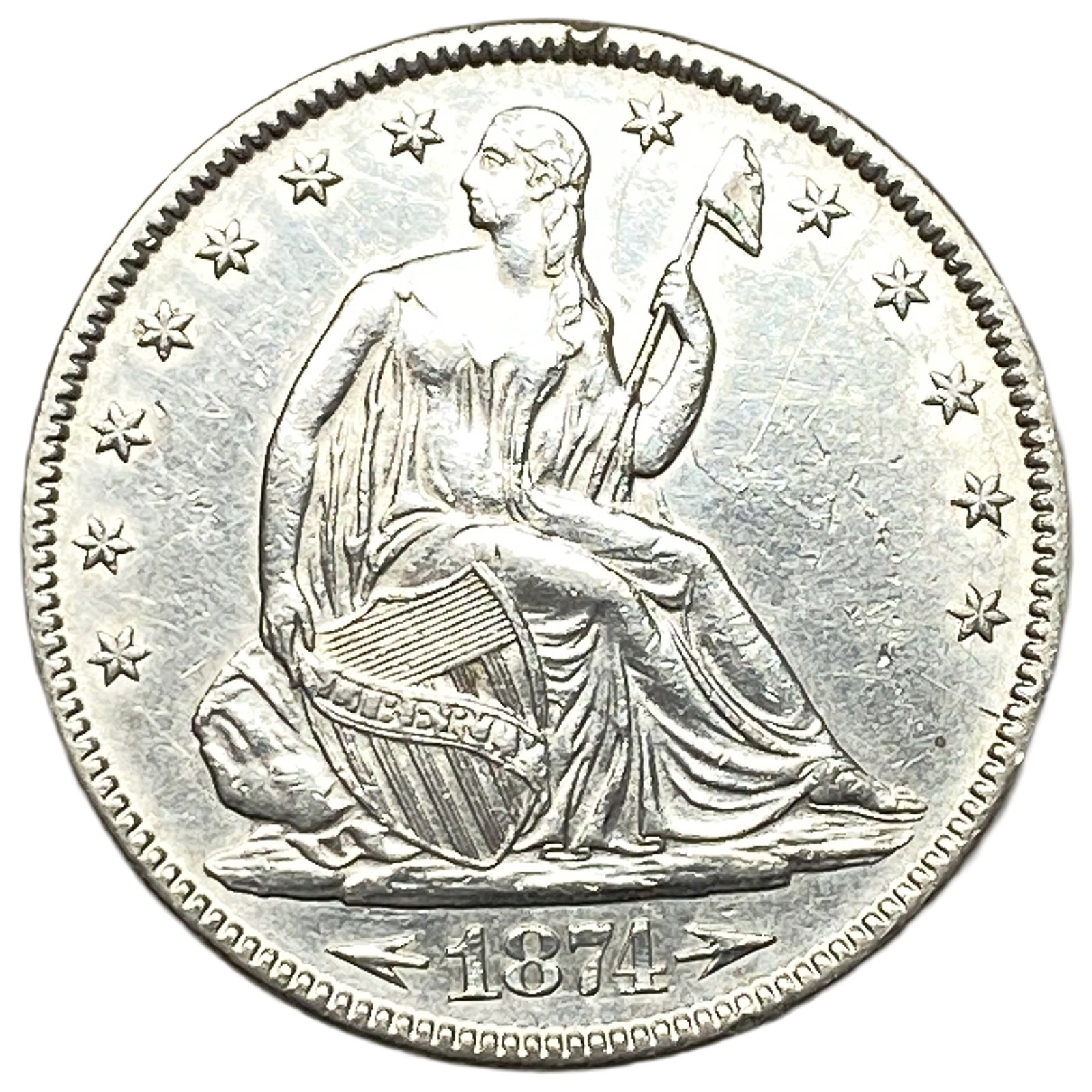 1874 Seated Liberty Half Dollar (1 of 2)