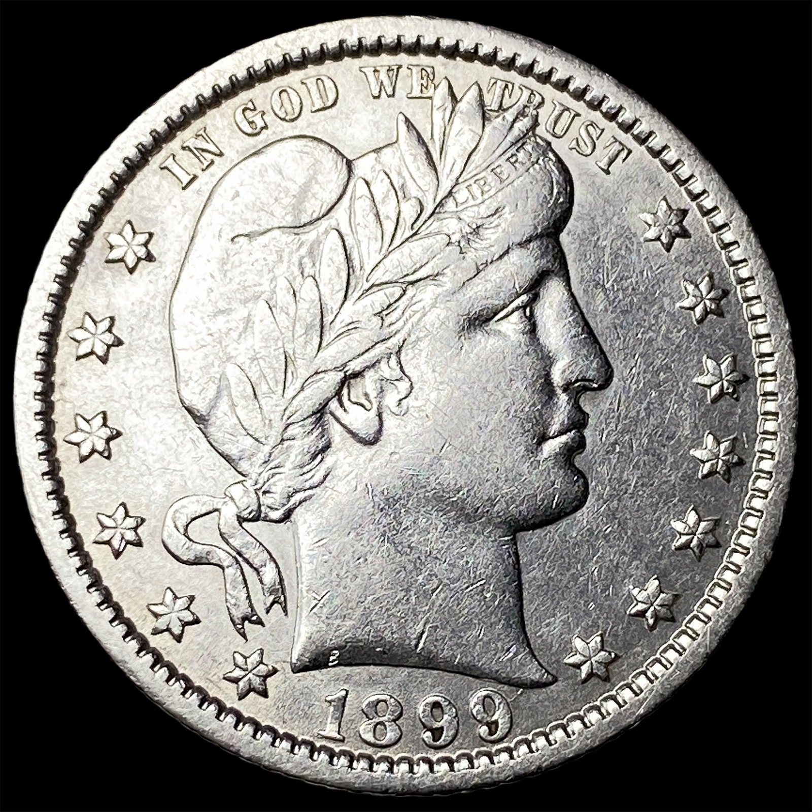 1899-O Silver Barber Quarter CLOSELY UNCIRCULATED (1 of 2)
