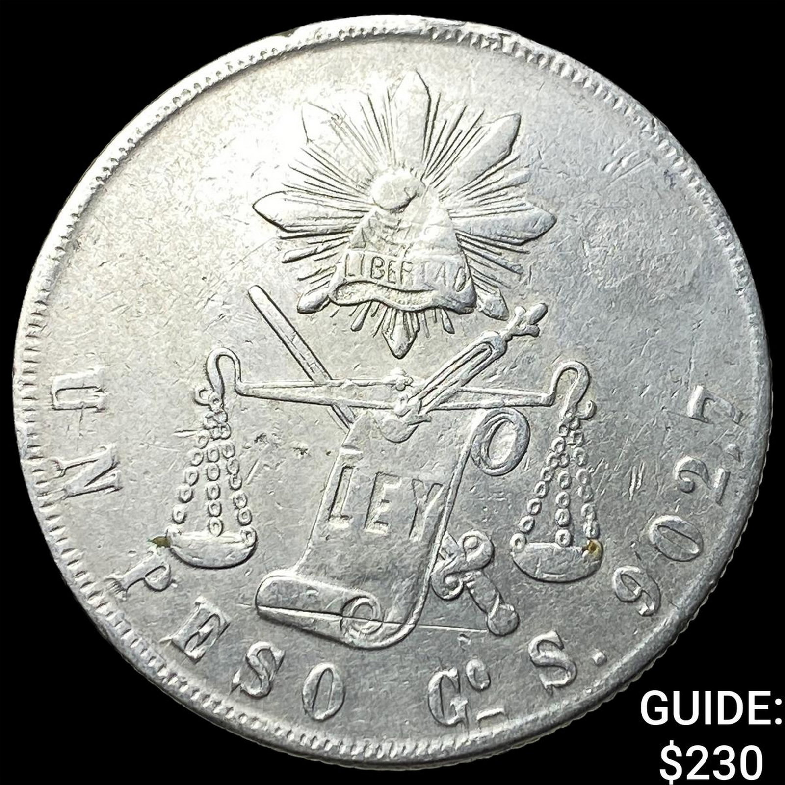 1872 Mexico Silver 1 Peso (1 of 2)