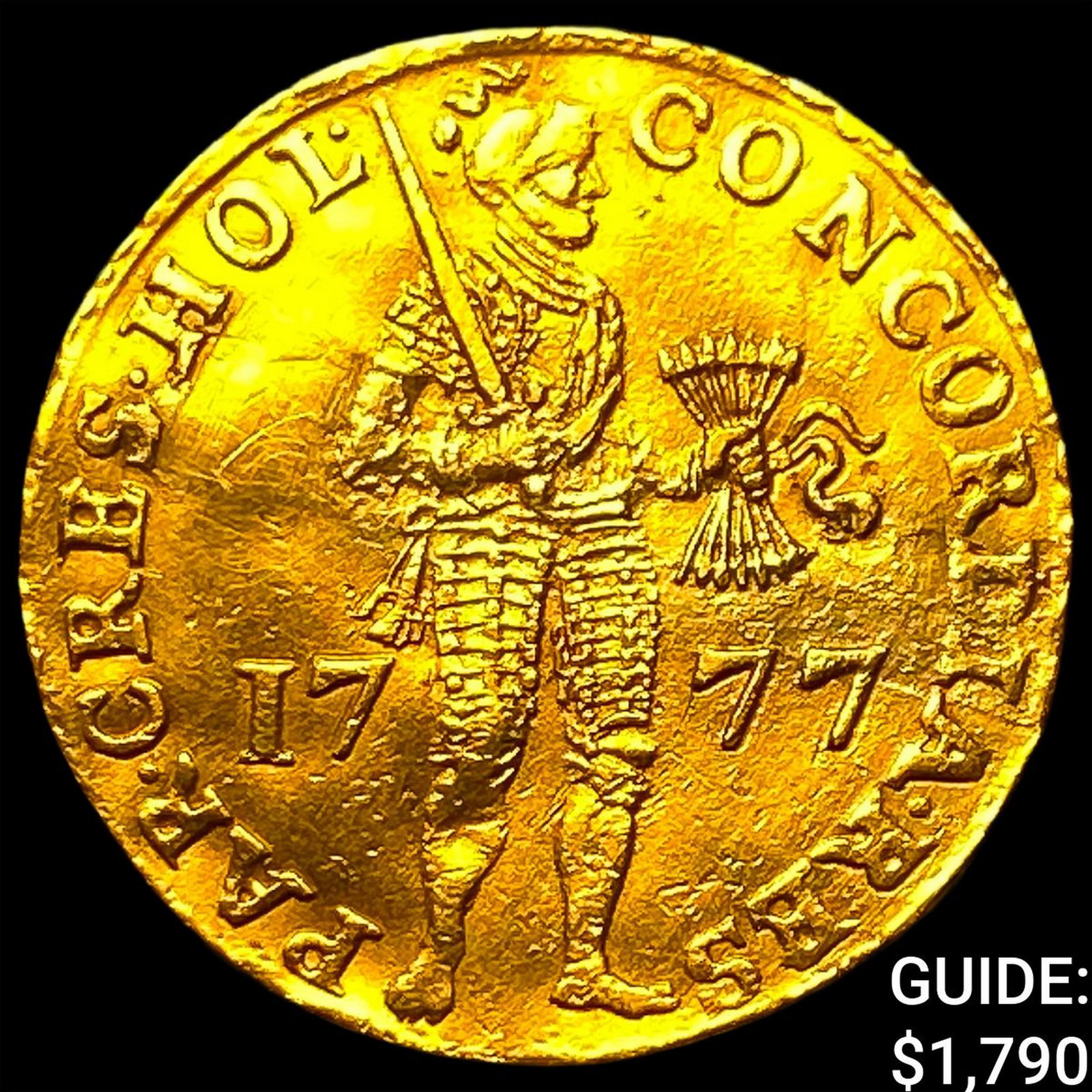 1777 Holland United Netherlands Ducat .1106 AGW (1 of 2)