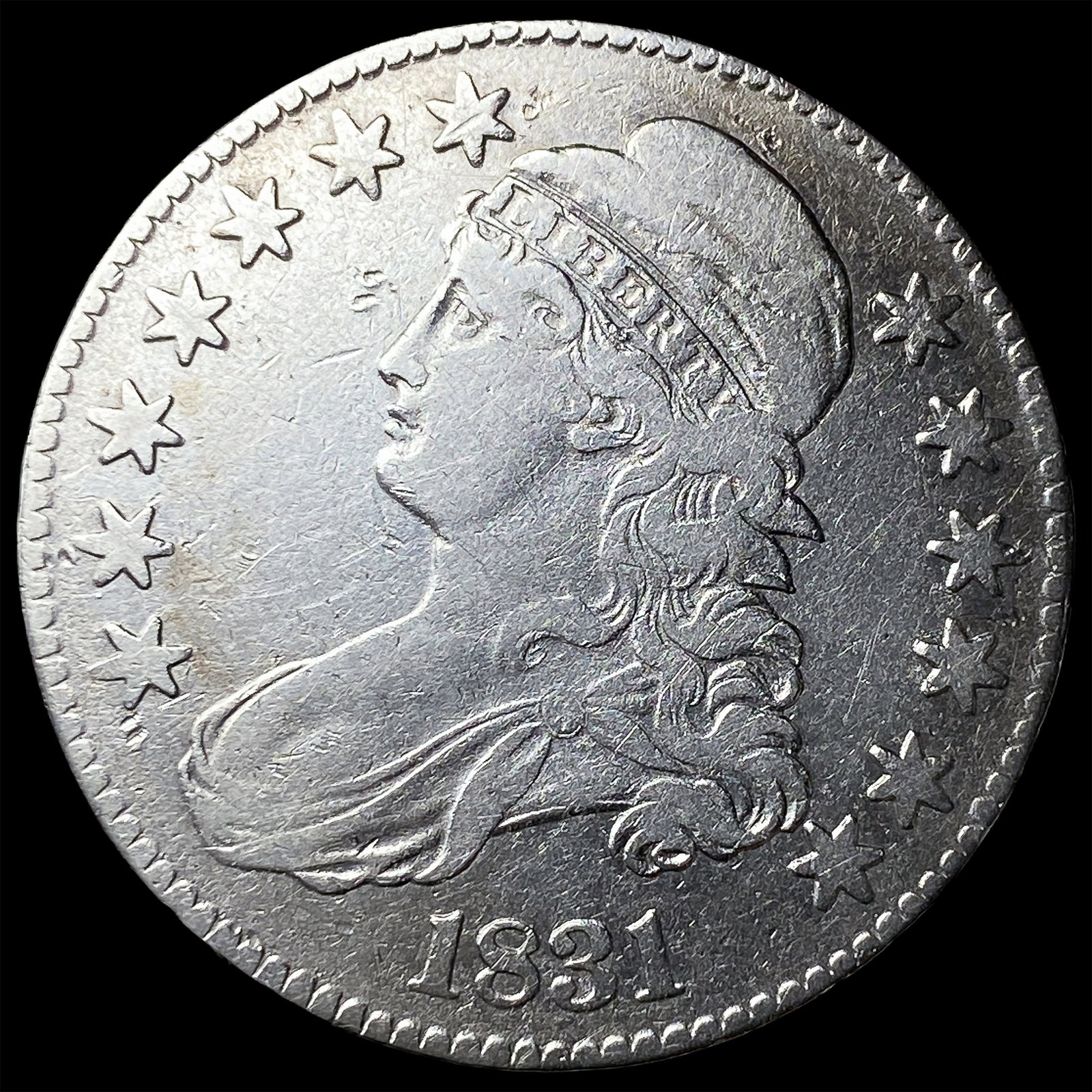 1831 Capped Bust Half Dollar NEARLY UNCIRCULATED (1 of 2)