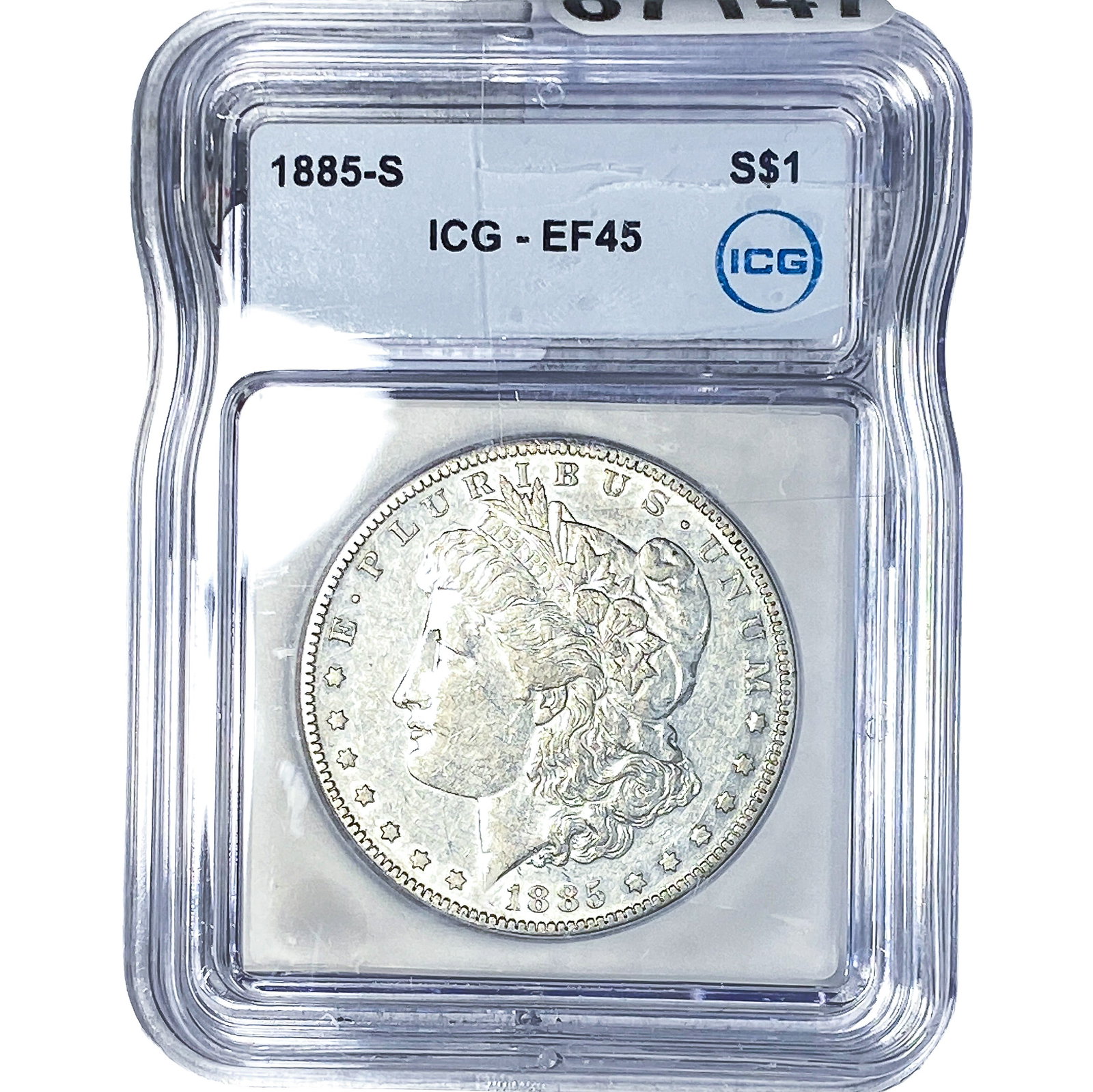 1885-S Morgan Silver Dollar ICG EF45 (1 of 2)