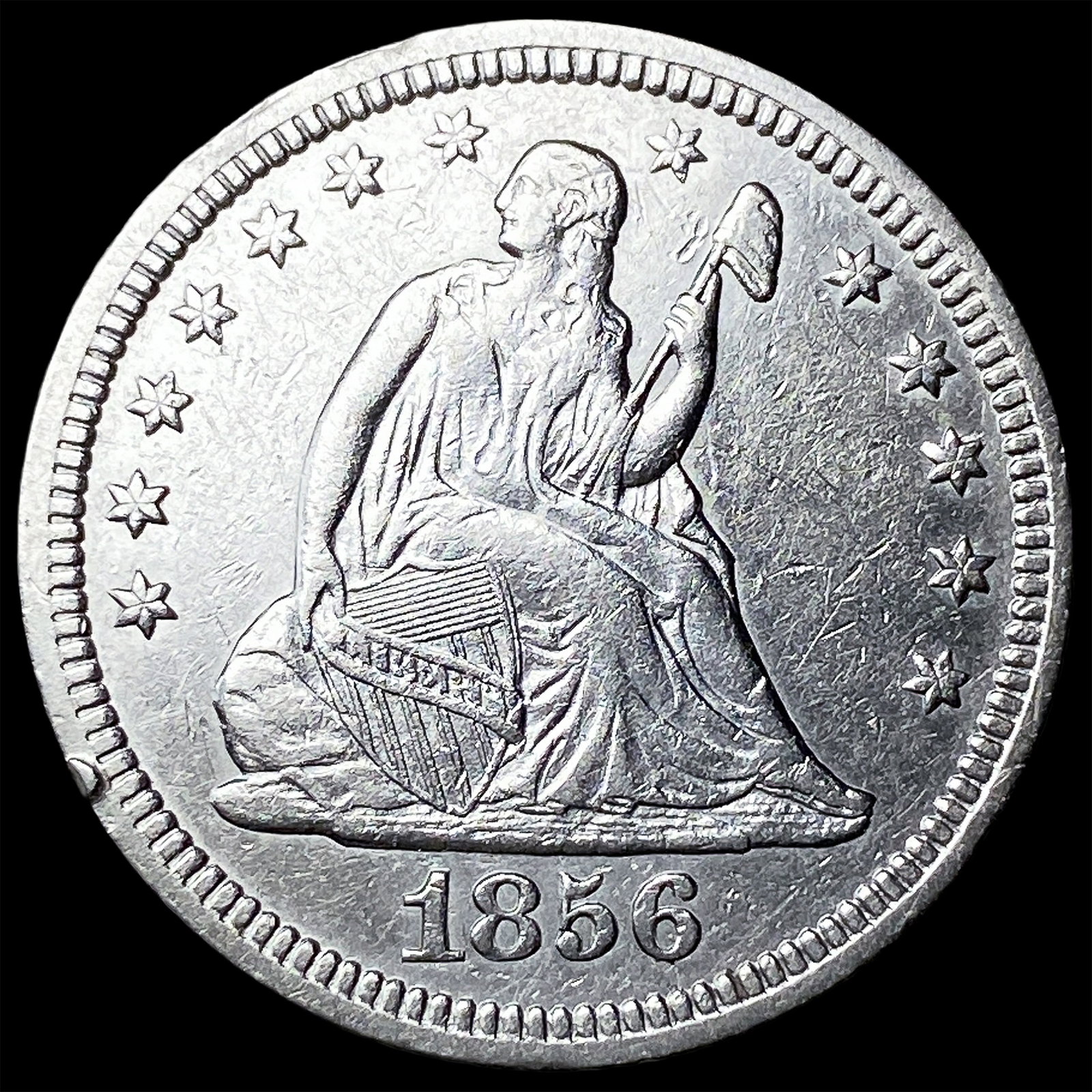 1856 Seated Liberty Quarter CLOSELY UNCIRCULATED (1 of 2)