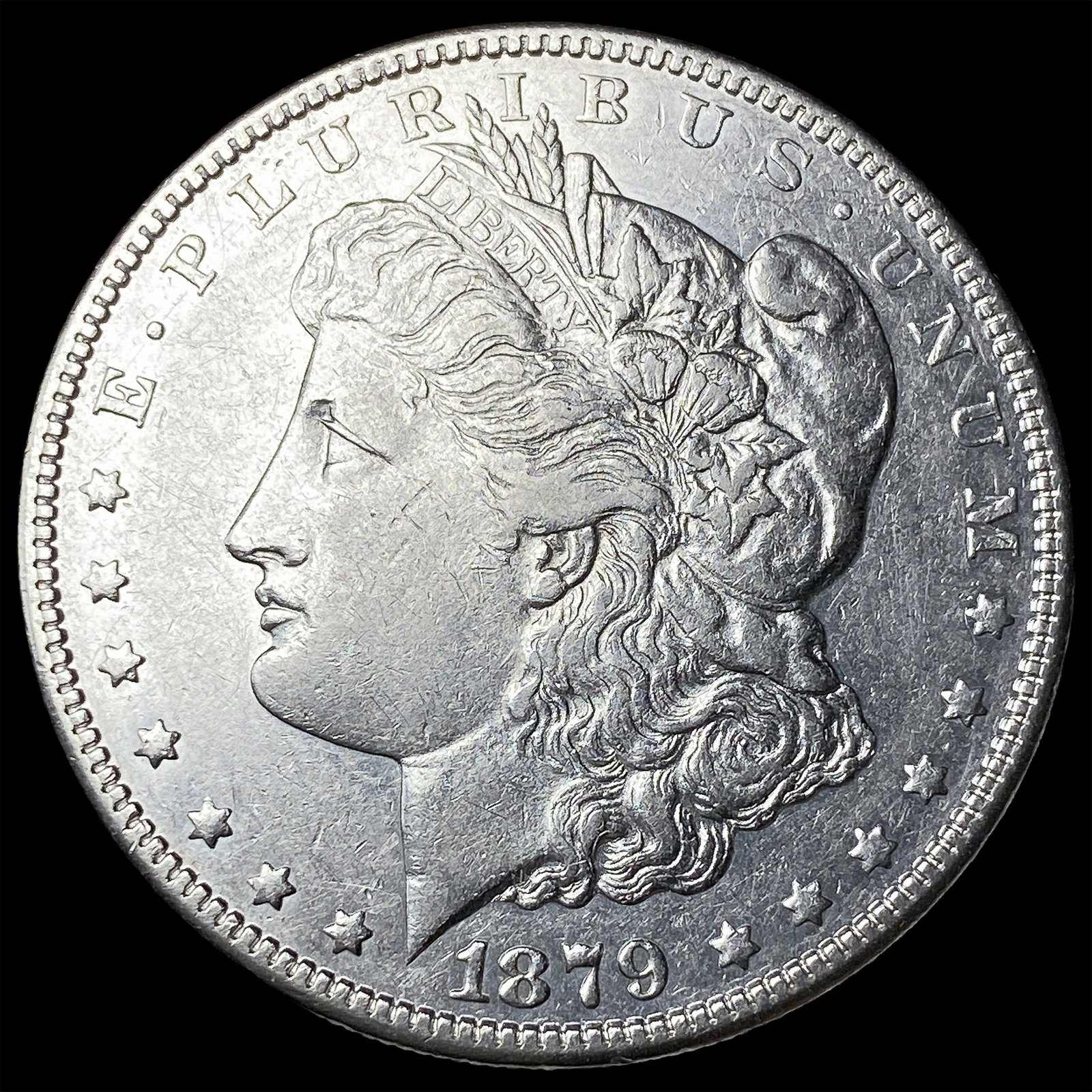 1879-S Silver Morgan Dollar NEARLY UNCIRCULATED (1 of 2)