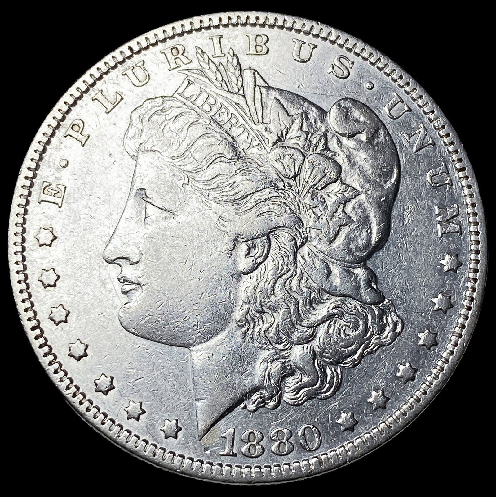 1880-S Silver Morgan Dollar NEARLY UNCIRCULATED (1 of 2)