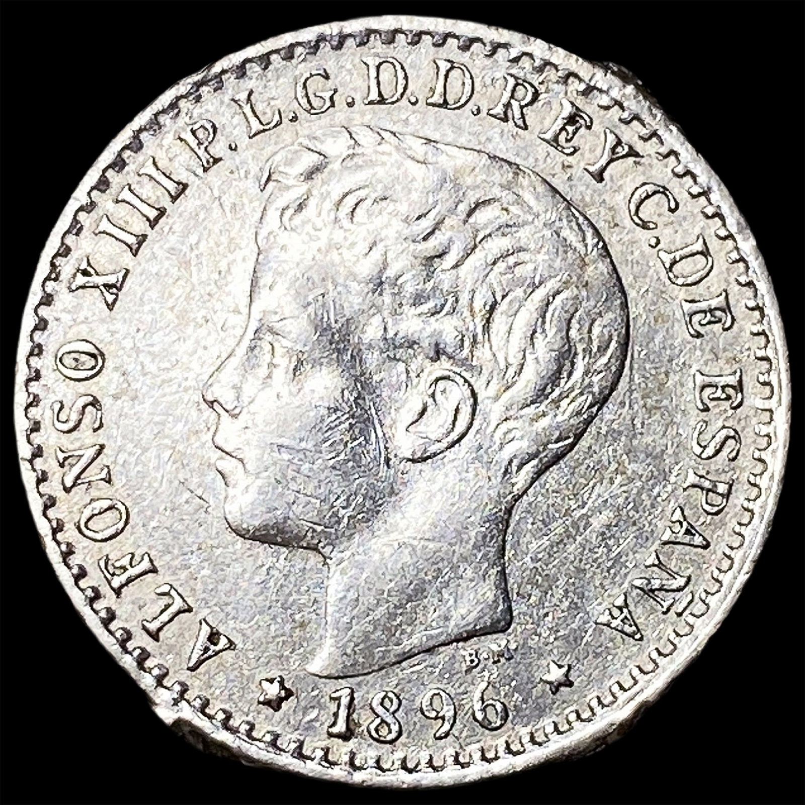 1896-PG Puerto Rico Silver 40 Centavos HIGH GRADE (1 of 2)