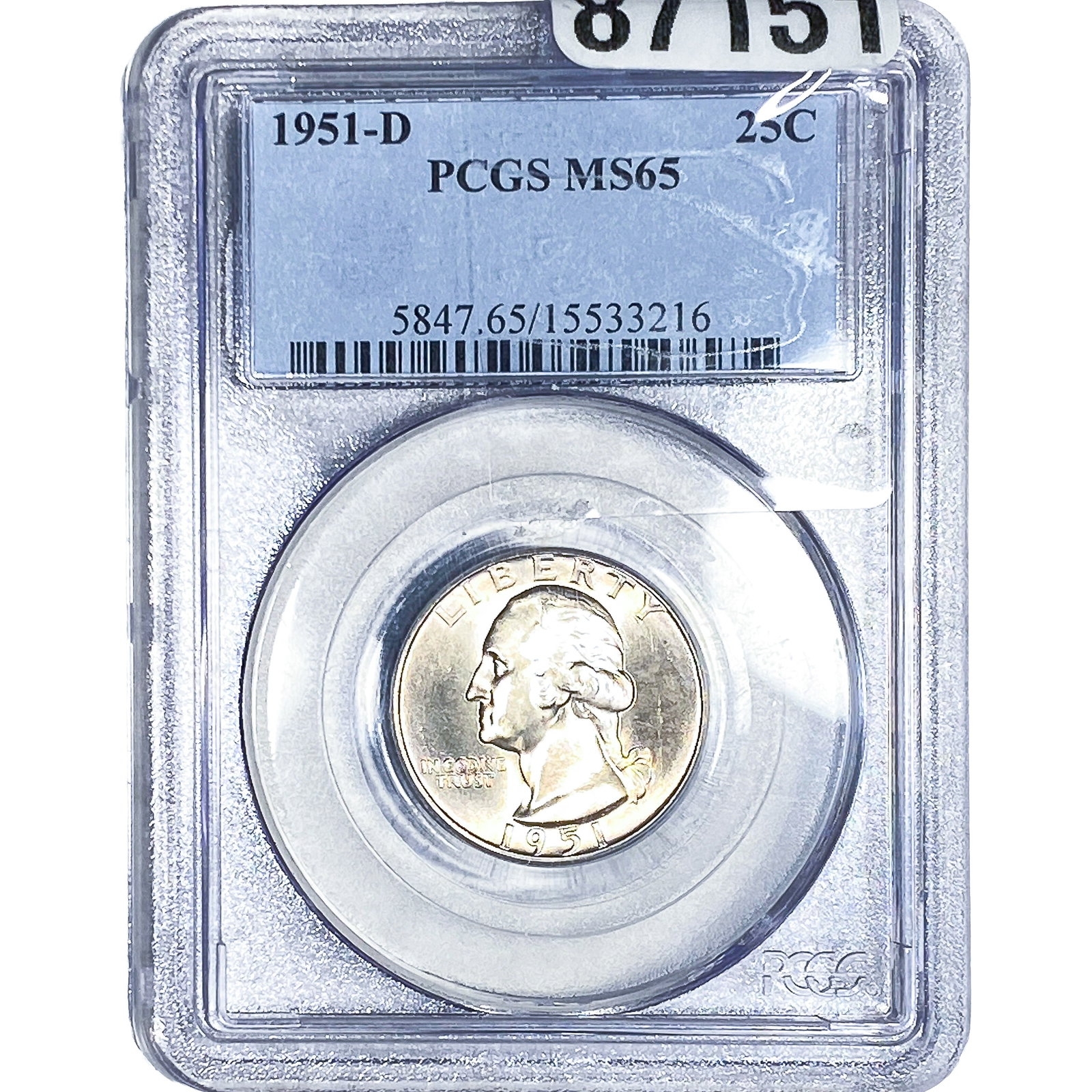 1951-D Washington Silver Quarter PCGS MS65 (1 of 2)