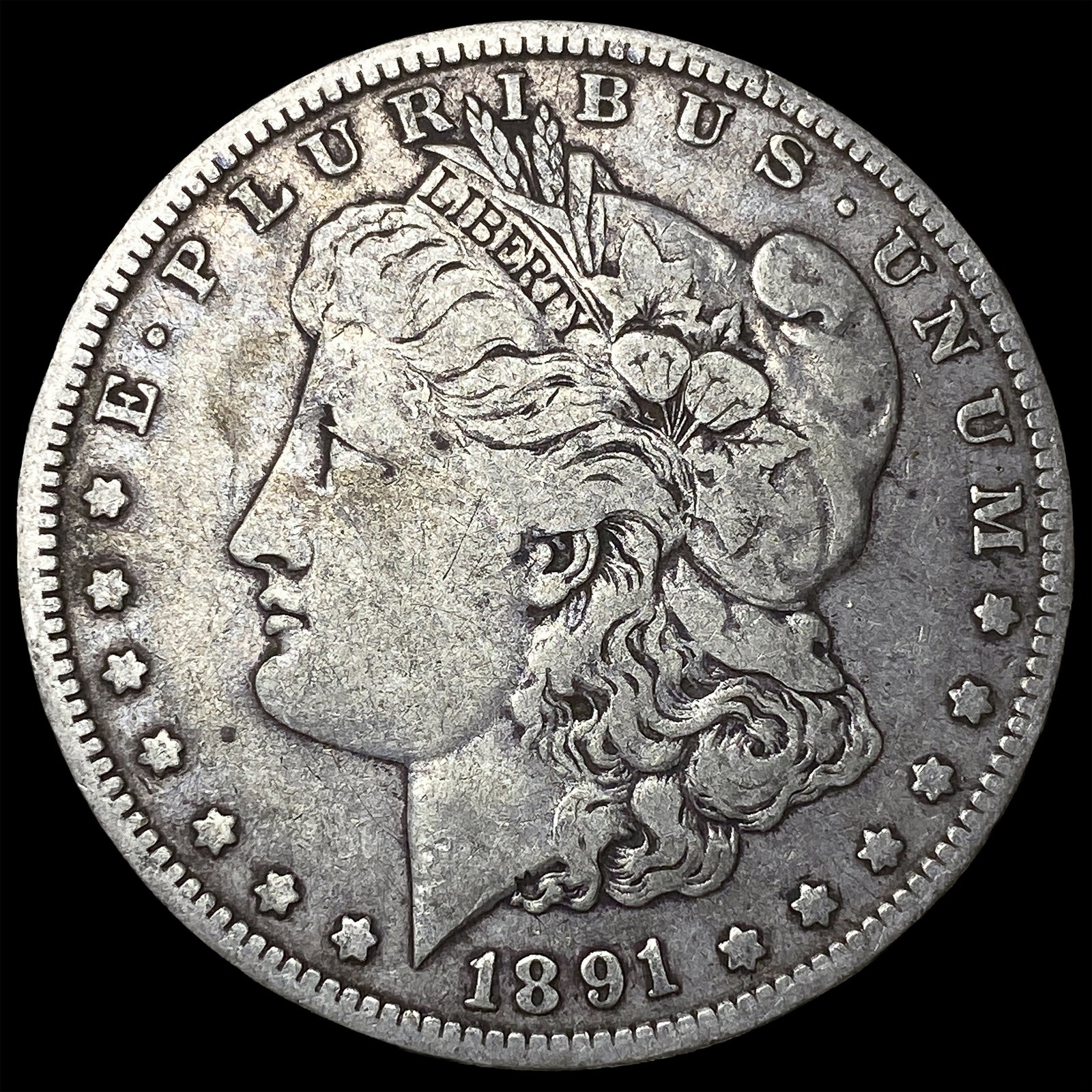 1891-O Silver Morgan Dollar ABOUT UNCIRCULATED (1 of 2)