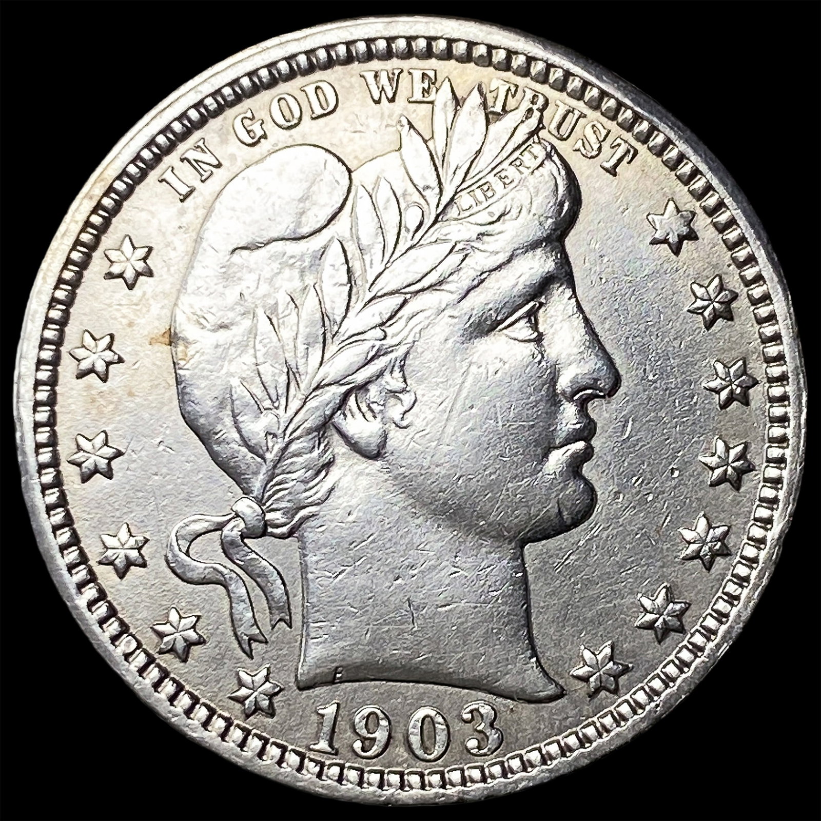 1903 Barber Silver Quarter CLOSELY UNCIRCULATED (1 of 2)