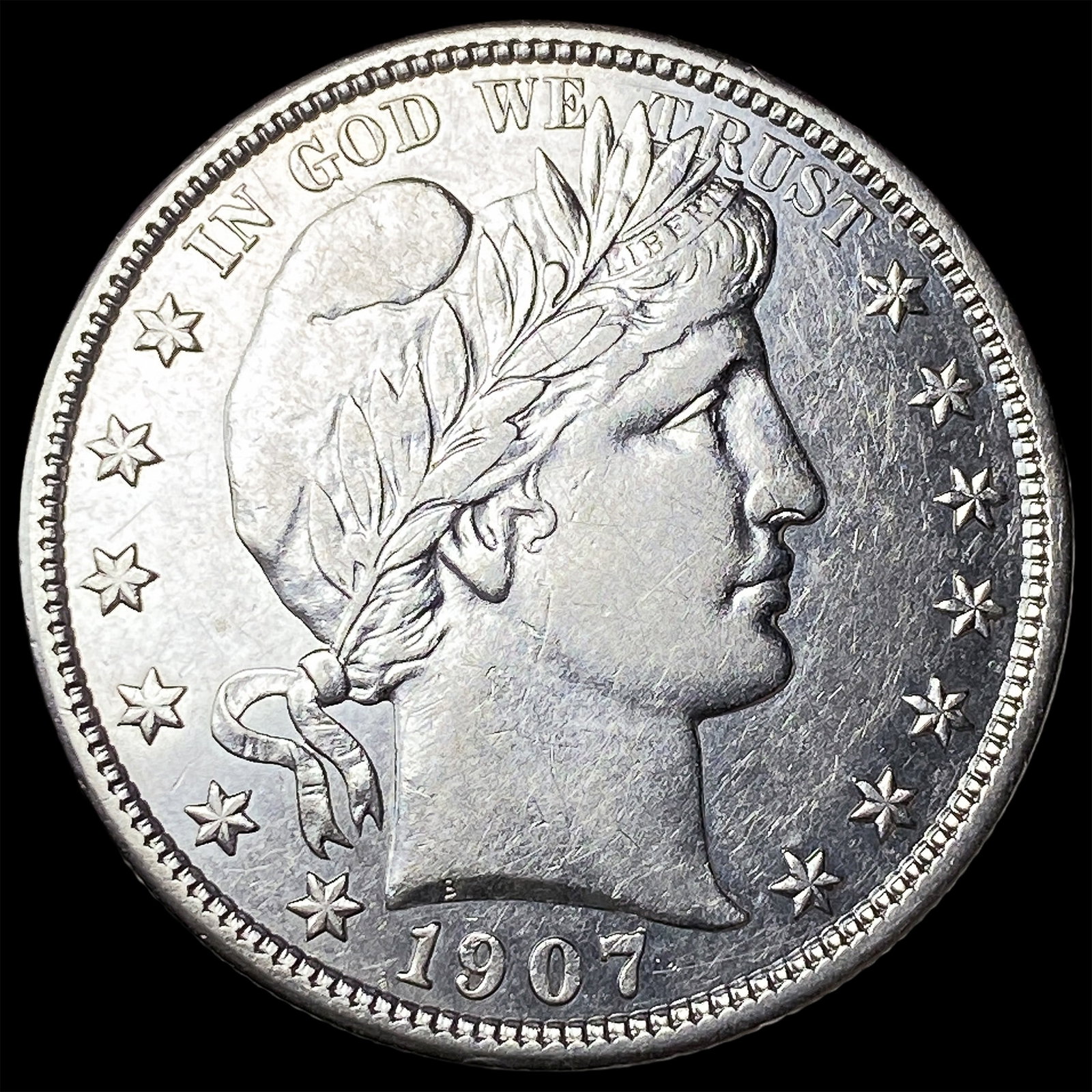 1907-D Silver Barber Half Dollar CLOSELY UNCIRCULATED (1 of 2)