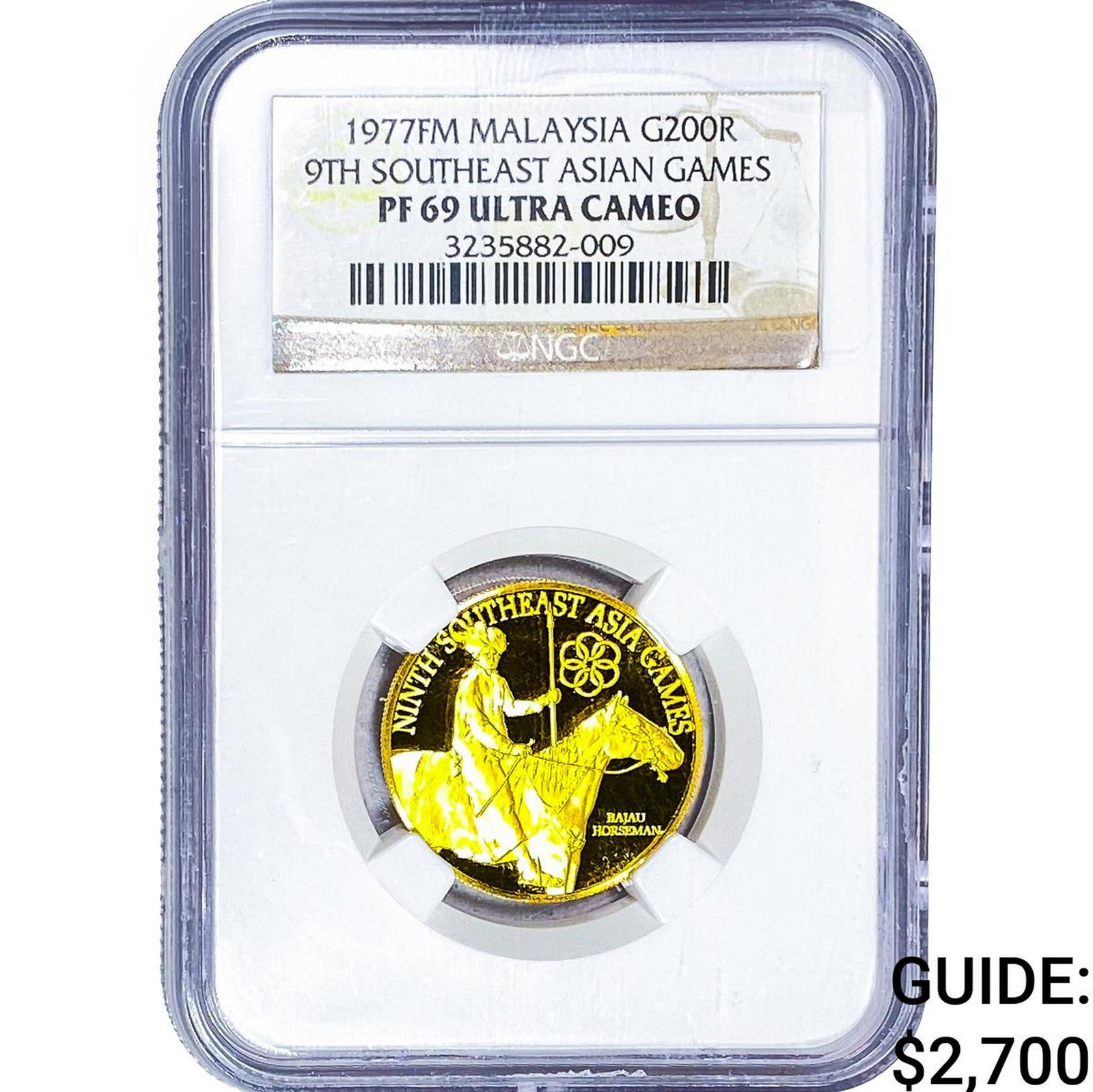 1977FM Malaysia Gold 200 Ringgit .2089 AGW NGC PF69 Ultra Cameo (1 of 2)