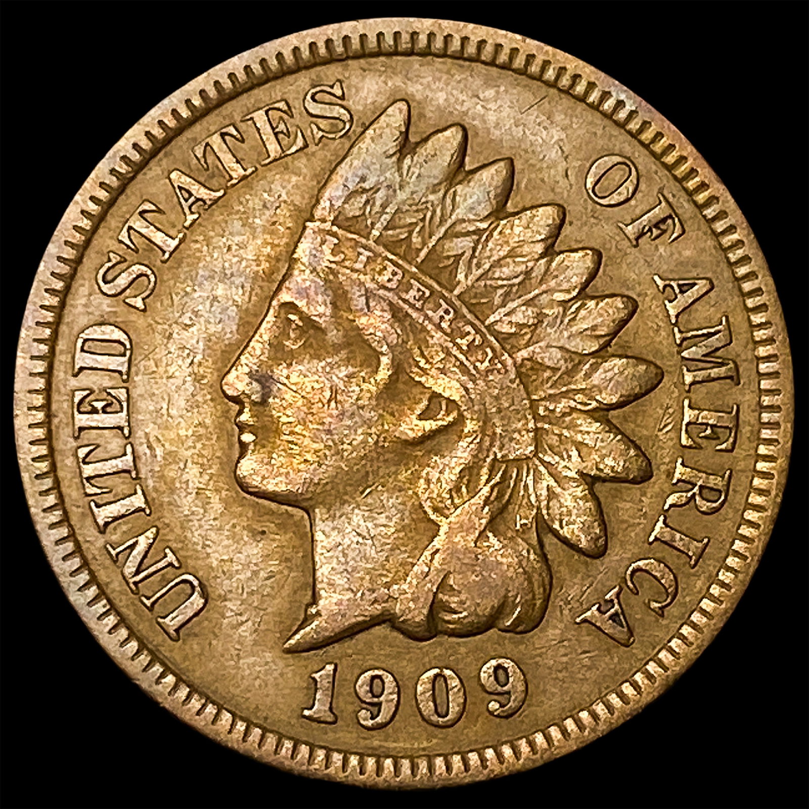 1909-S Indian Head Cent NEARLY UNCIRCULATED (1 of 2)